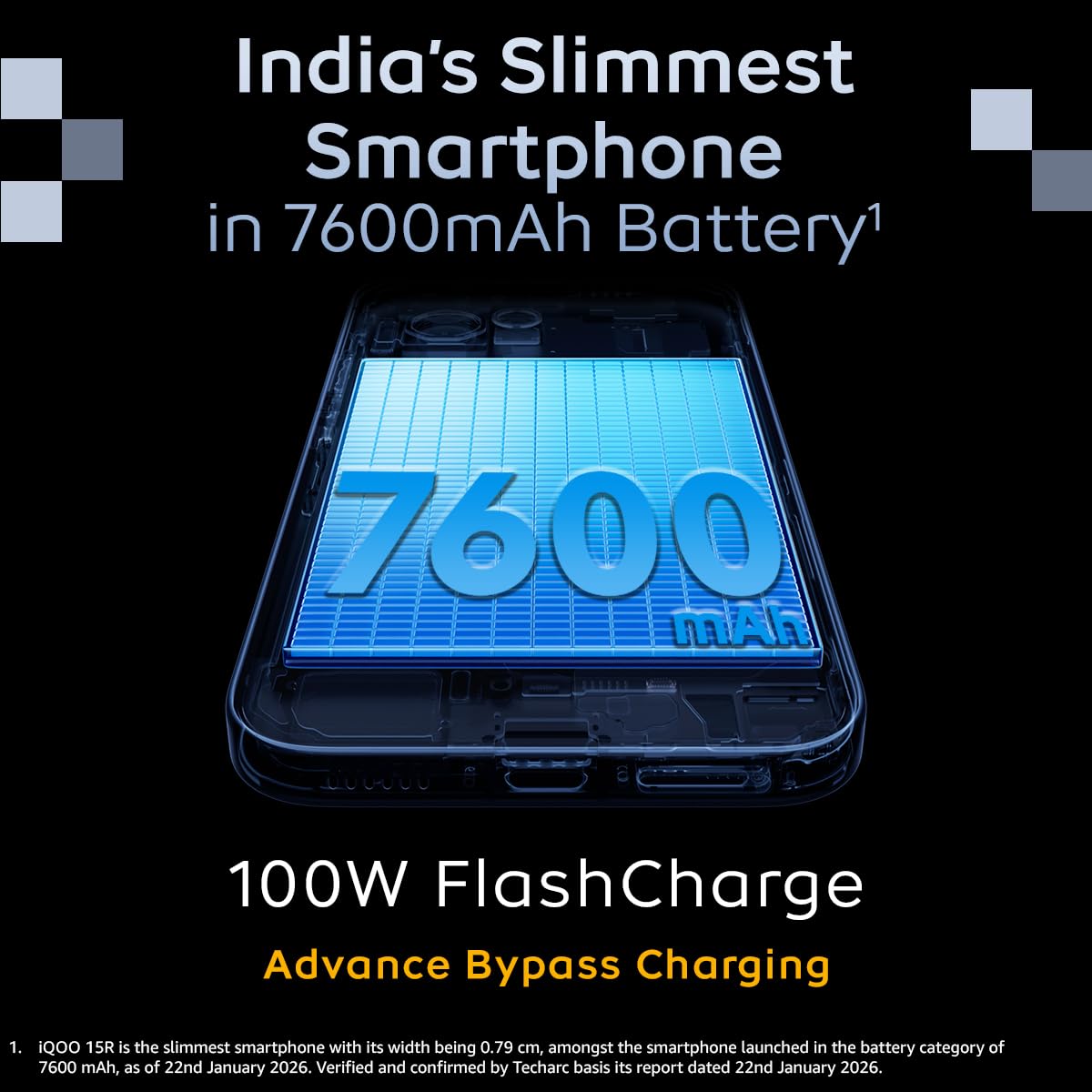 iQOO 15R (Triumph Silver, 12GB RAM, 256GB Storage) | Snapdragon® 8 Gen 5 Processor | India’s Slimmest Smartphone in 7600mAh Battery* | Segment's Most Stable 144FPS Gaming* image 3