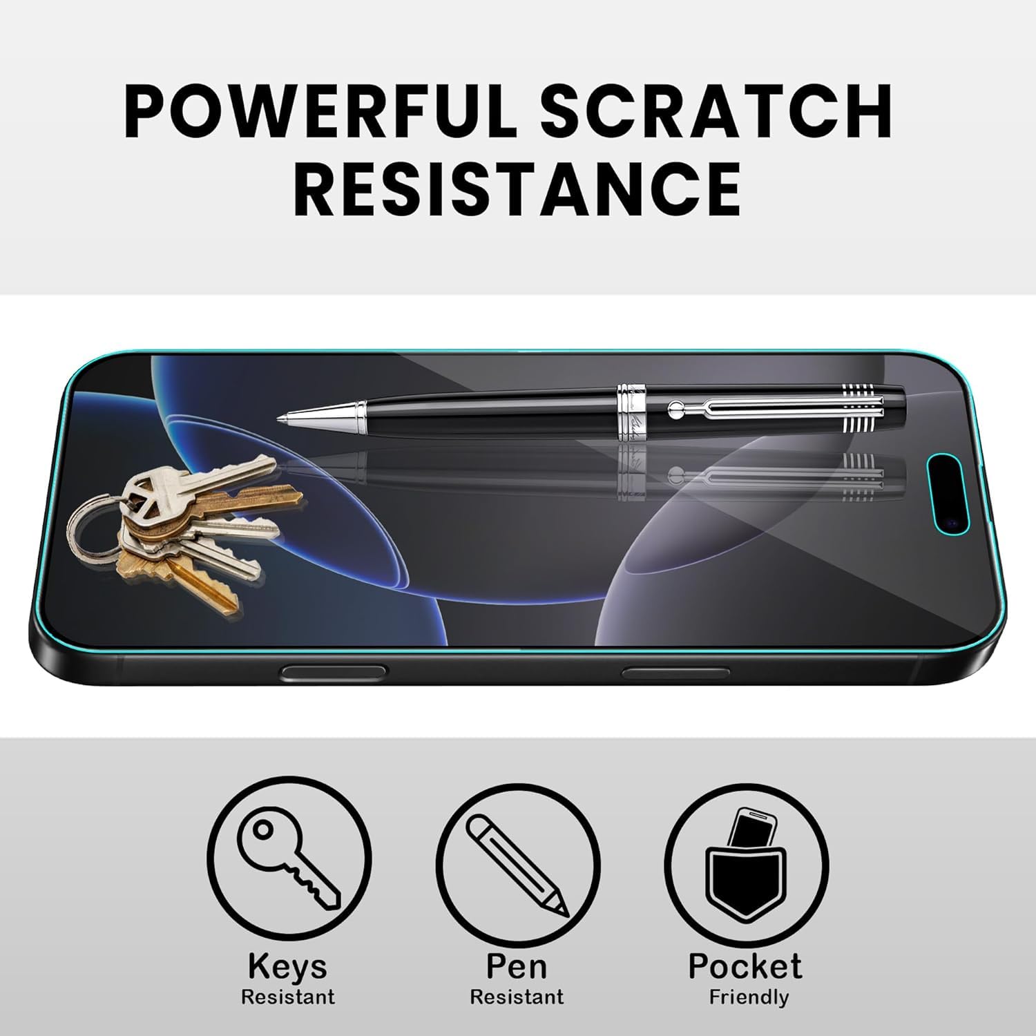 OpenTech® Military-Grade Tempered Glass Screen Protector Compatible for iPhone 17 with Edge to Edge Coverage - Case Friendly, Anti-scratch and Bubble free installation kit (6.3 Inches) image 5