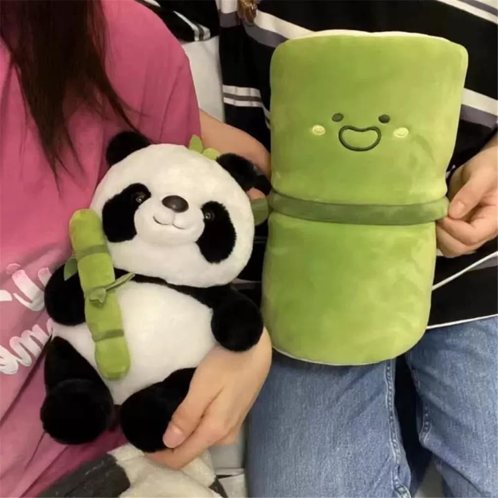 Storescent Cute Panda Plush with Bamboo, Kawaii Soft Stuffed Animals Toy, Plushies Doll Gifts for Kids Girls Boys Birthday Valentine (Panda in Bamboo) image 3