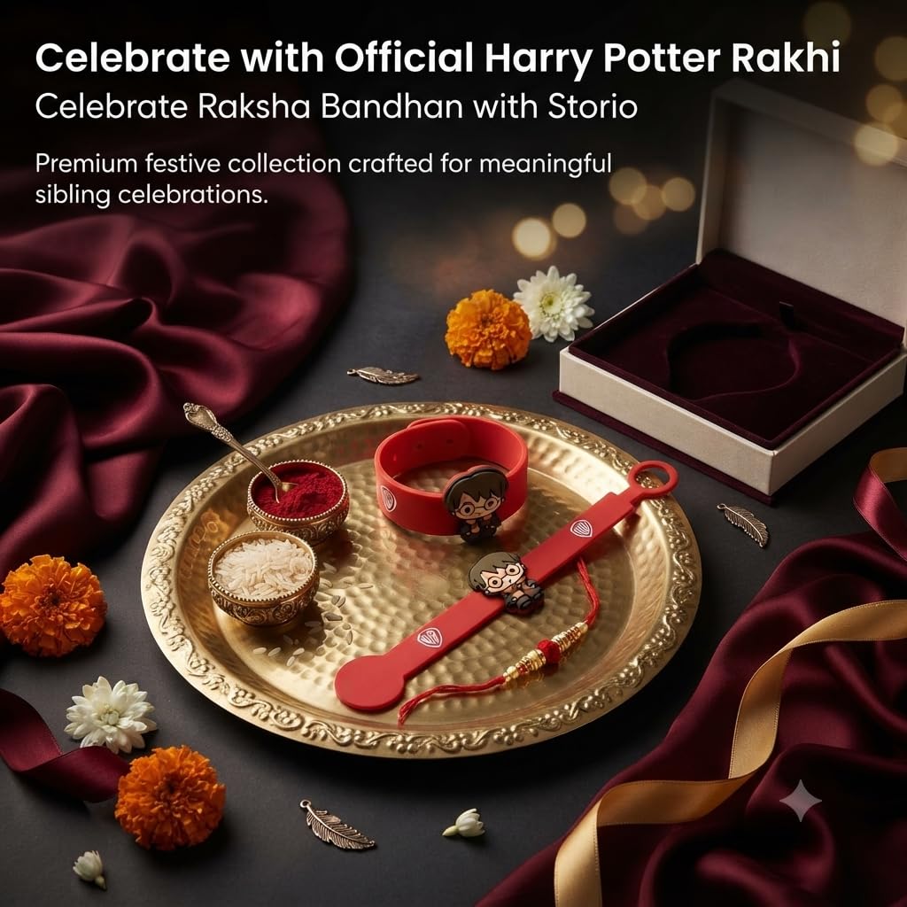 Storio Harry Potter Silicone Band Rakhi | Officially Licensed | Rakhi for Boys and Girls, Bhaiya, Bhai | Raksha Bandhan Gift image 2