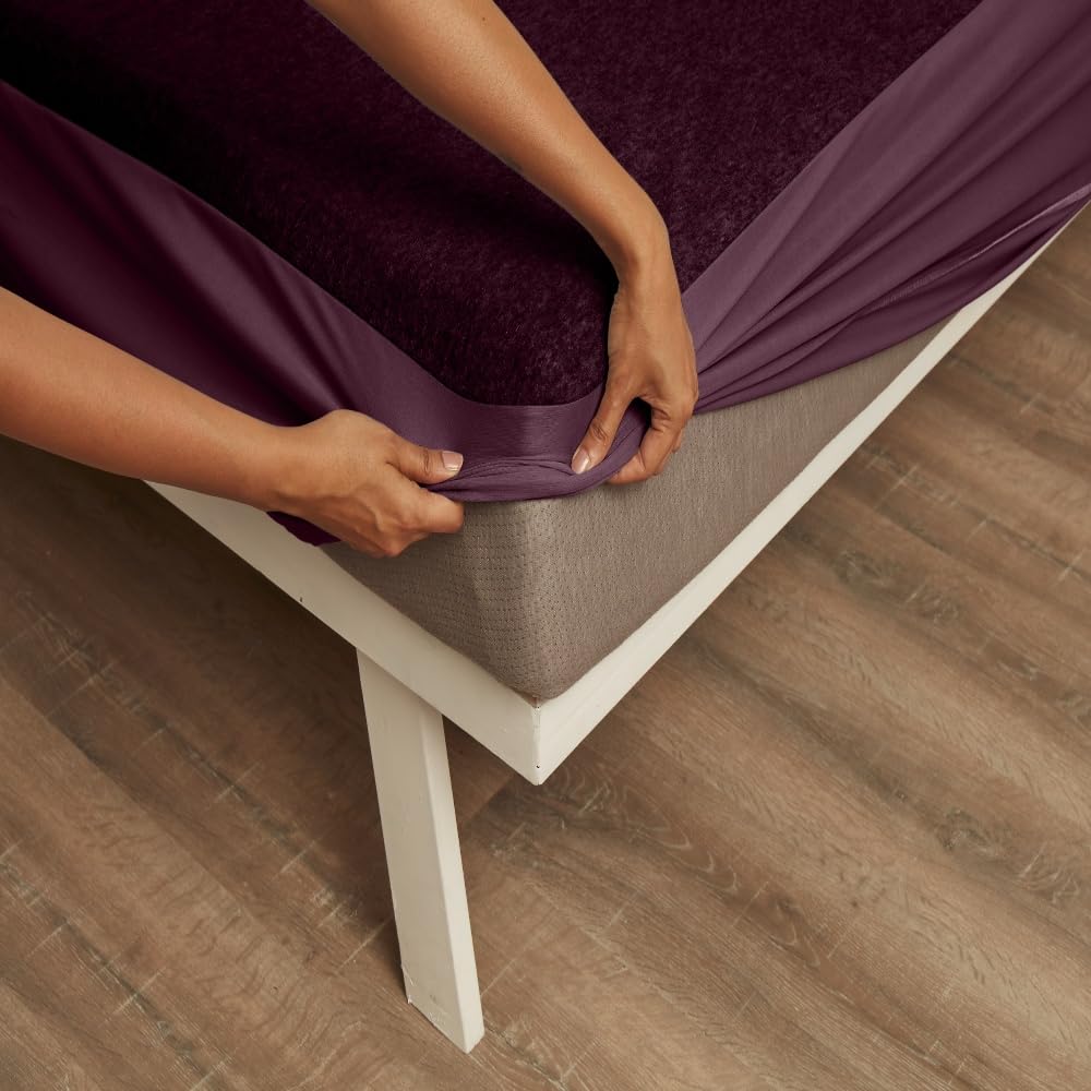 Wakefit Cotton Feel Ultra Soft Waterproof Mattress Protector|Breathable - Hypoallergenic Mattresses Cover 72