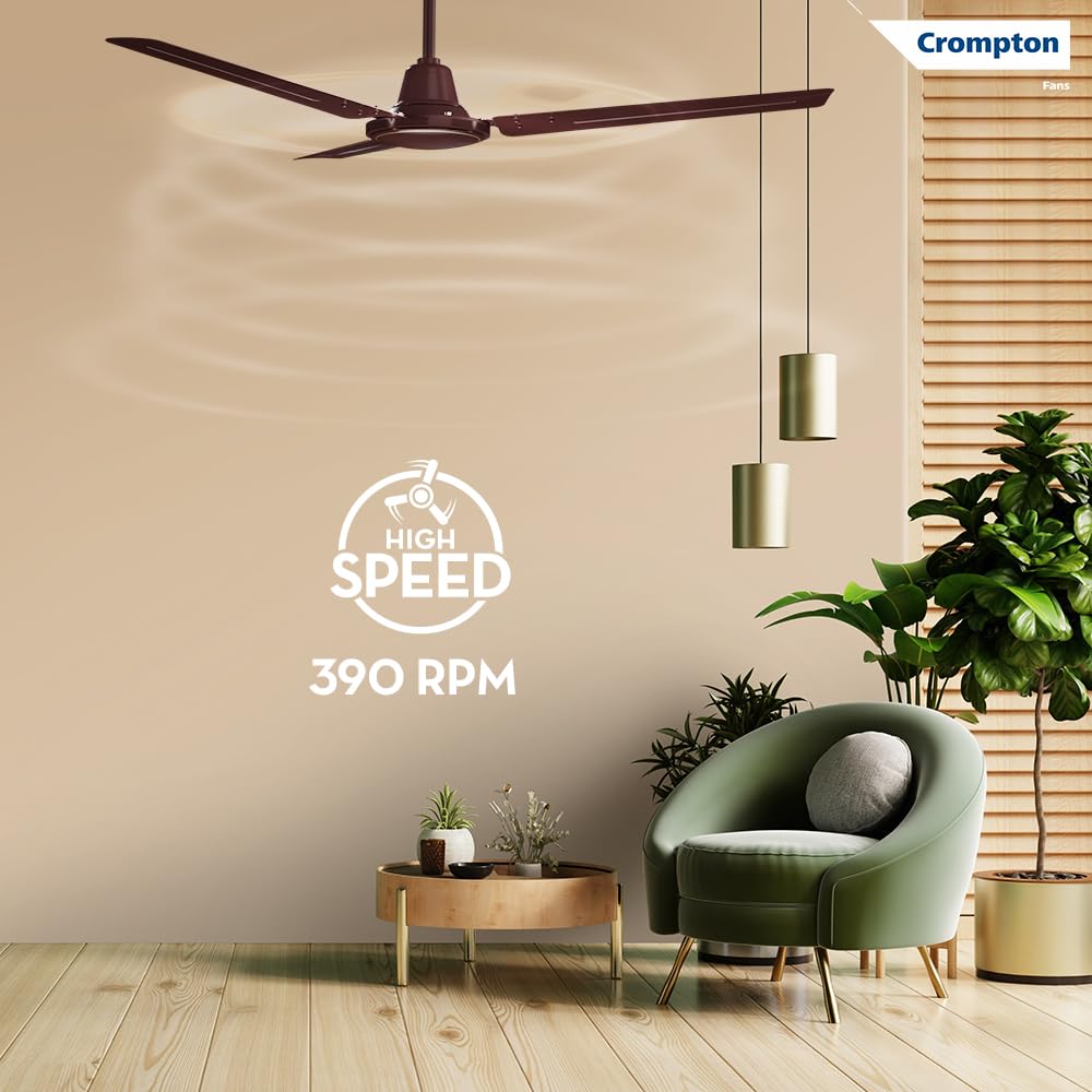 Crompton Surebreeze Sea Sapphira 1200 mm Ceiling Fan for Home | 2026 Model | BEE Star Rated | Energy Efficient | Superior Air Delivery | High Speed | 2 Year Brand Warranty | Lustre Brown image 3