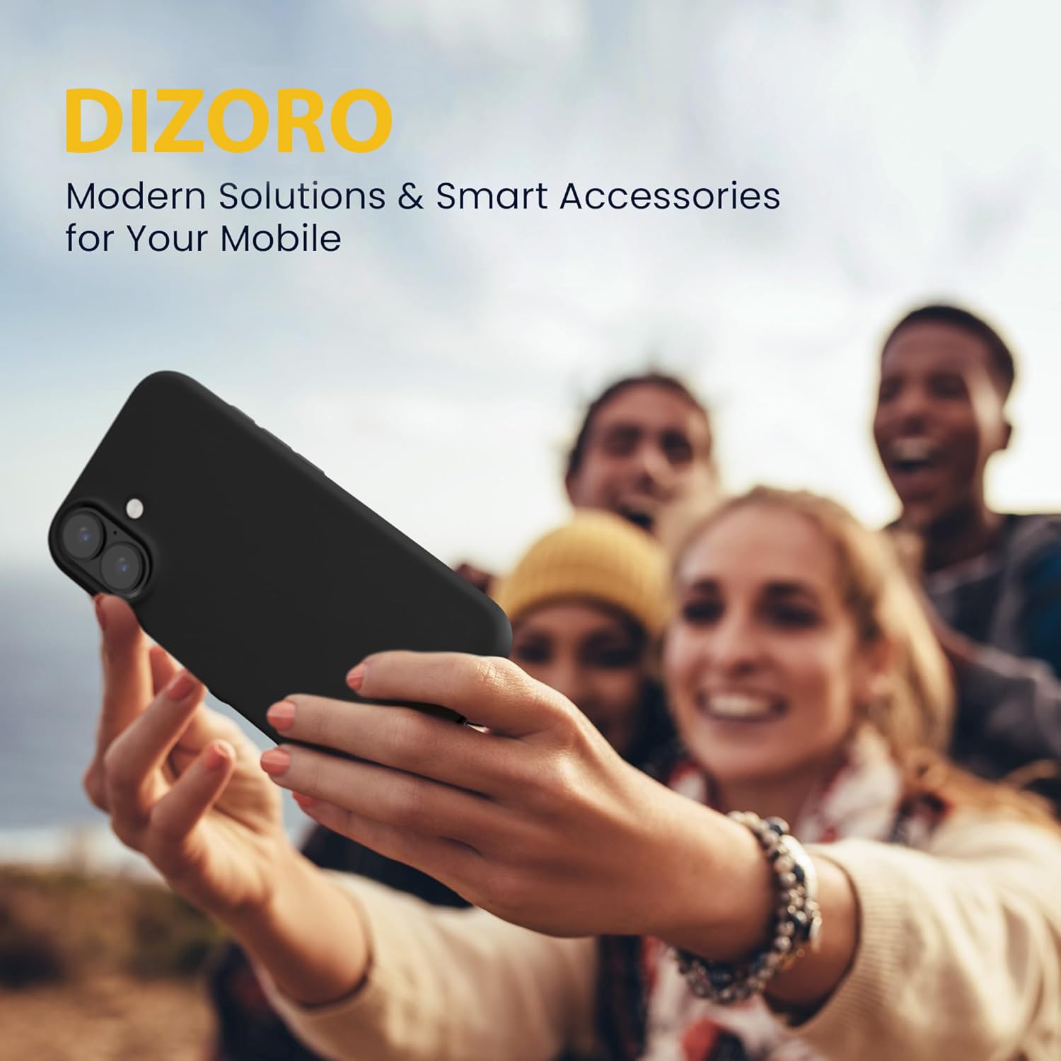 DIZORO Compatible for iPhone 16 Case 6.1, Slim Liquid Silicone 3 Layers Full Covered Soft Gel Rubber Phone Case Protective Cover 6.1 Inch - Black image 5