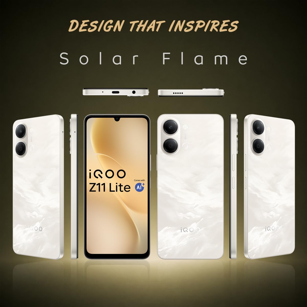 iQOO Z11 Lite 44W 5G (Solar Flame, 6GB RAM, 128GB Storage) | 6500mAh Battery with 44W Fast Charging* | Dimensity 6300 with 579k+ AnTuTu Score* | OriginOS 6.0 with AI Creation* & Private Space* image 2