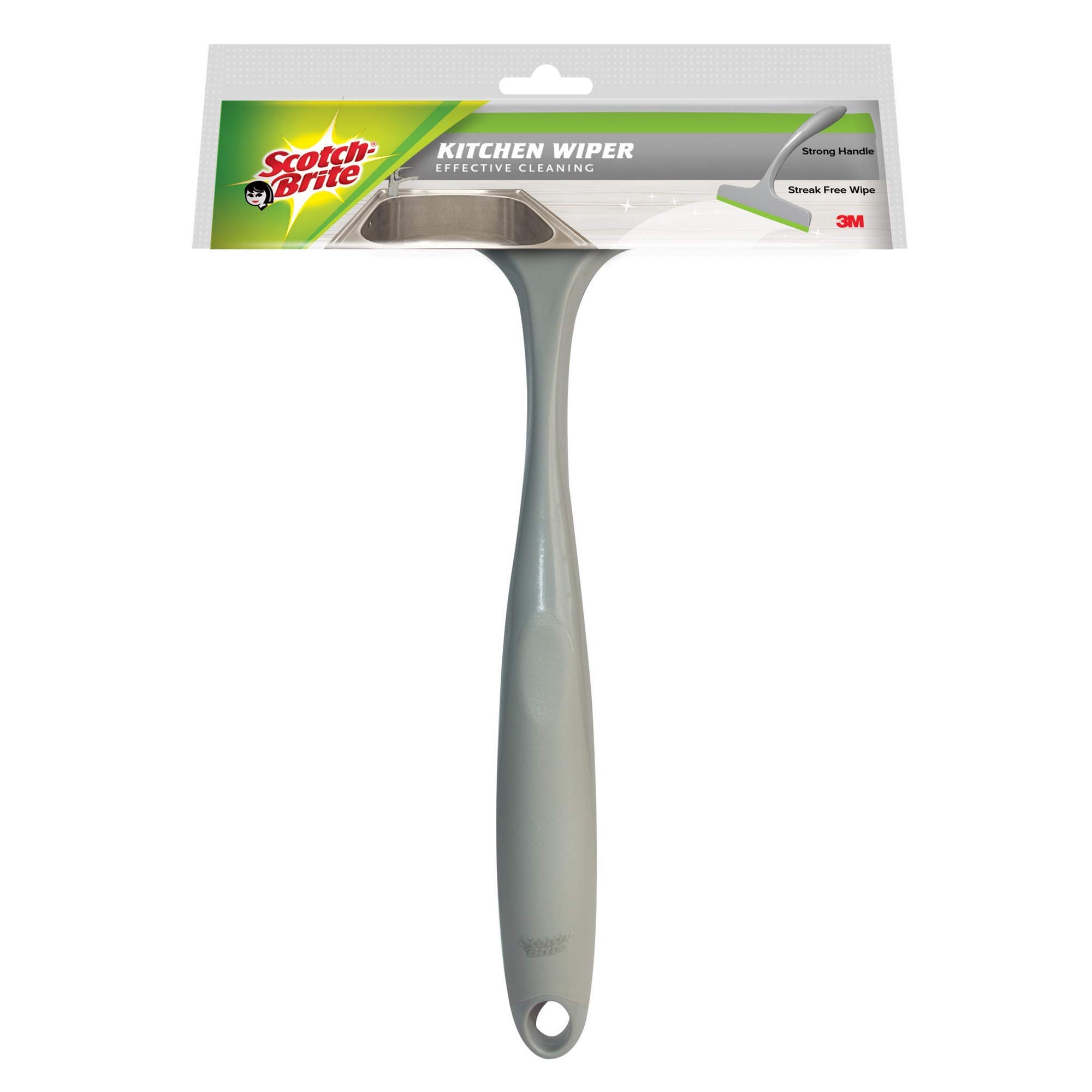 Scotch-Brite Small wiper for Kitchen, Bathroom, Dinning tables, car windows wiping, instant dry surface, Superior TPE Blade, moulded handle image 2