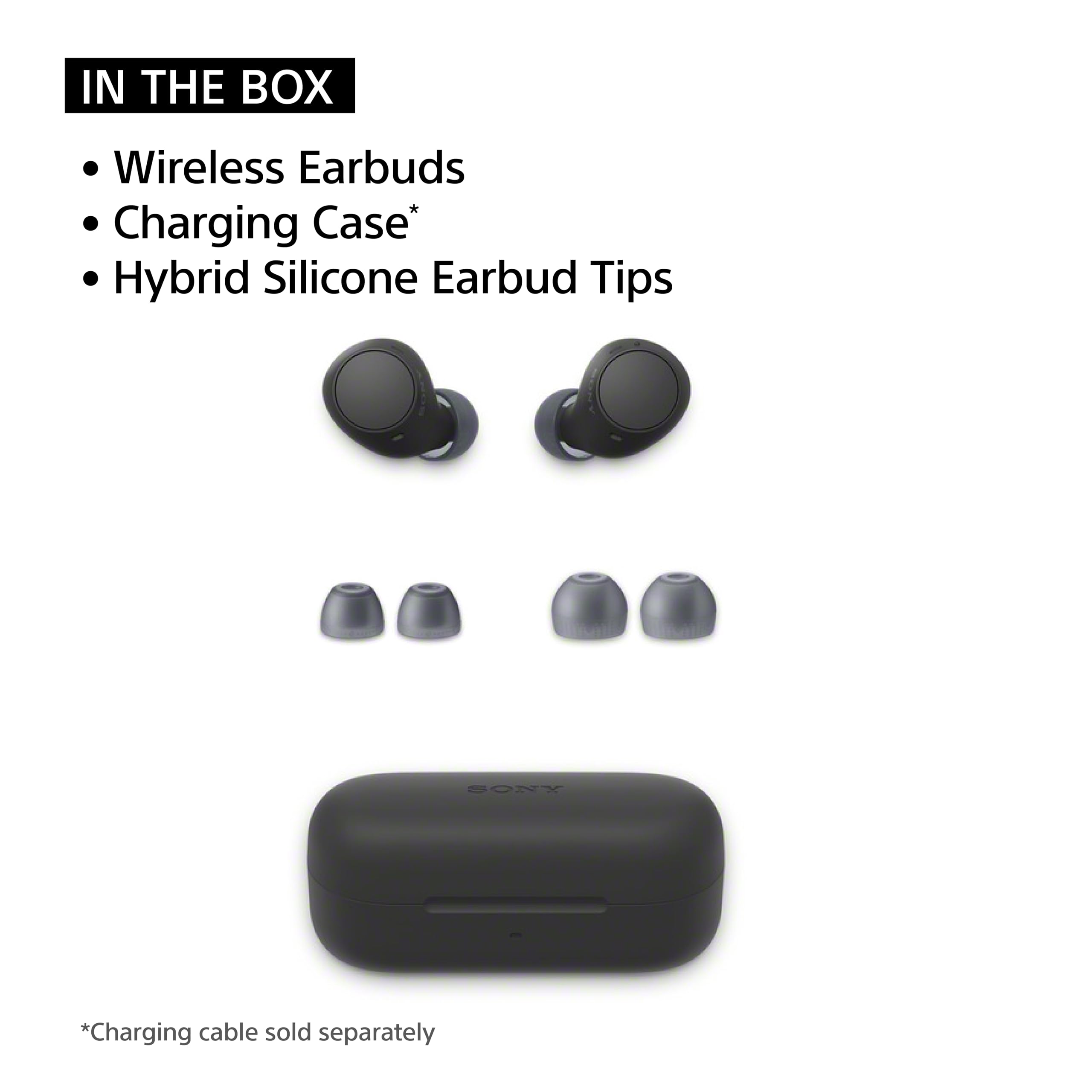 Sony WF-C510 Wireless Bluetooth Earbuds with Mic, TWS, in Ear, Ambient Sound Mode, Small and Comfortable, IPX4, Quick Charge, Multipoint Connectivity, Customized EQ, Up to 22 Hours Battery- Black image 5