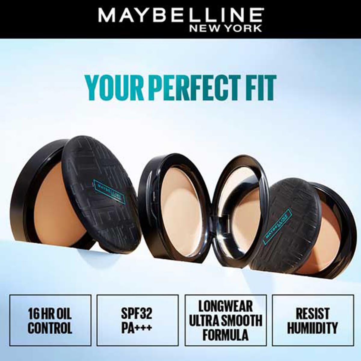 Maybelline New York Fit Me Matte + Poreless Compact Powder, 128 Warm Nude image 3