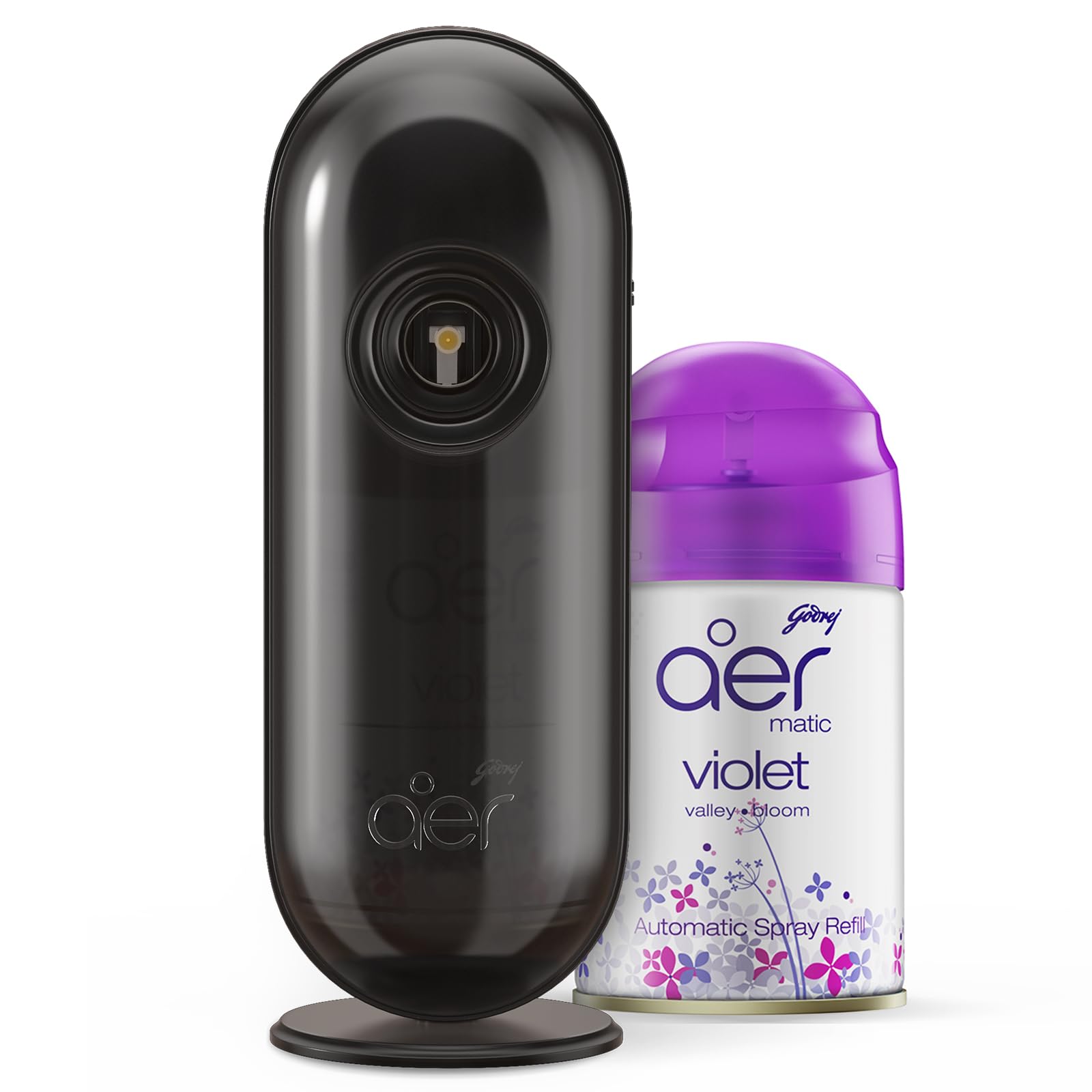 Godrej aer Matic Kit (Machine + 1 Refill) - Automatic Room Fresheners with Flexi Control Spray | Violet Valley Bloom | 2200 Sprays Guaranteed | Lasts up to 60 days (210ml) image 2