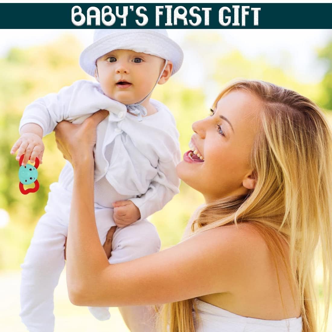 Storio Baby Products Toys 7 Pcs Rattle Set with Teathers for New Born Baby Gifts, Toy for Babies, Non-Toxic image 4