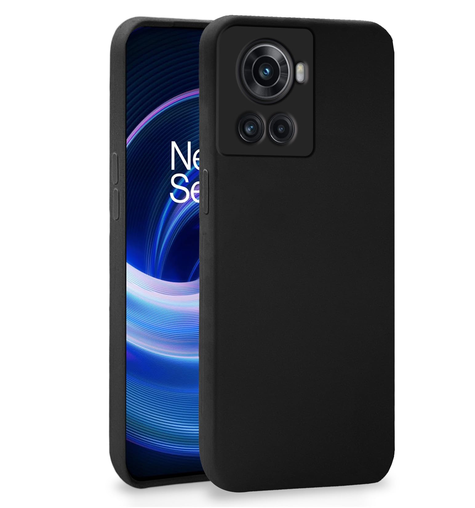 Pikkme OnePlus 10R 5G / 10R Prime 5G Back Cover Soft Matte Liquid Silicone TPU | Camera Protection | Shockproof Slim Back Case for OnePlus 10R 5G / 10R Prime 5G (Black)