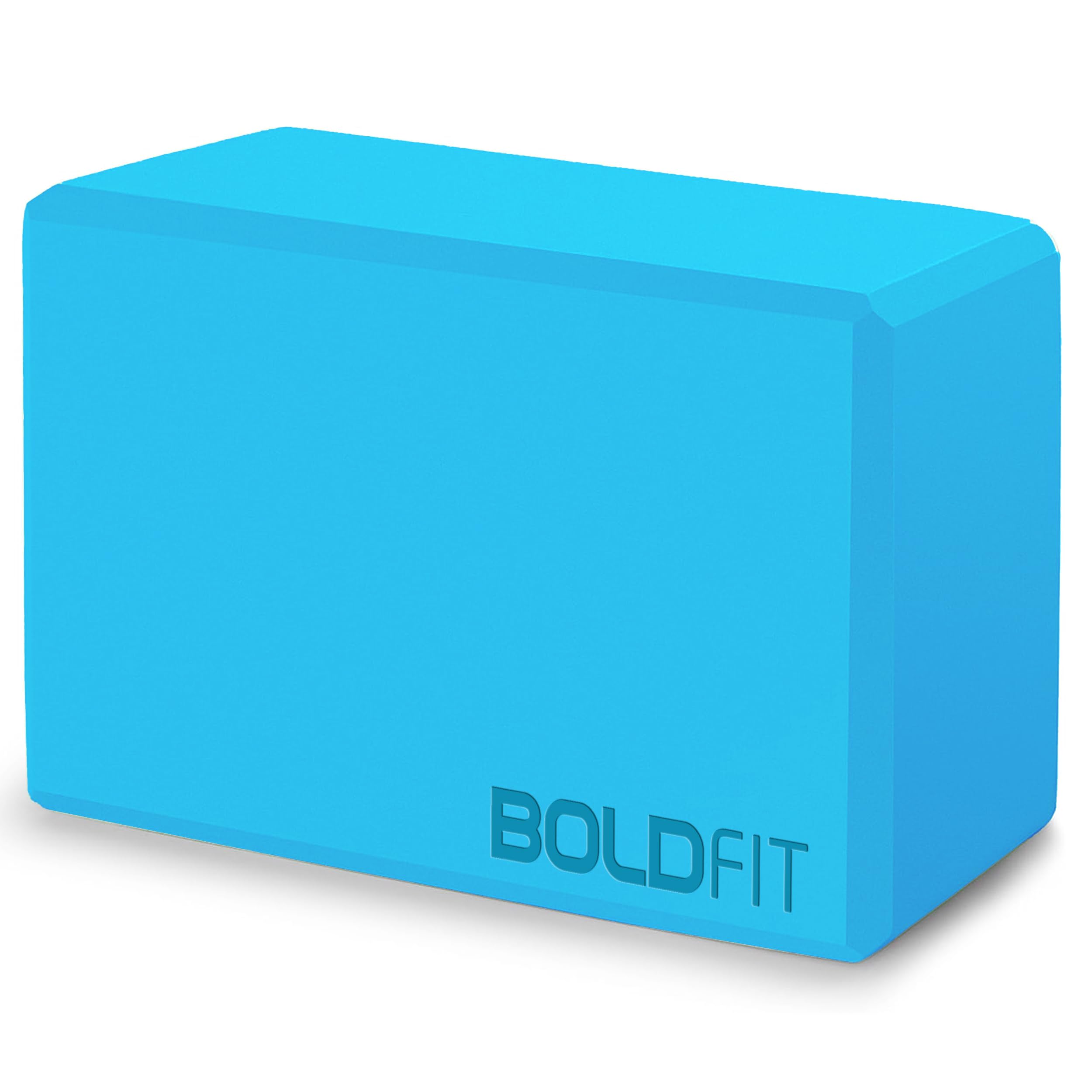 Boldfit High Density Foam Yoga Brick for Stretching & Balancing - Premium Yoga Accessory - Blue