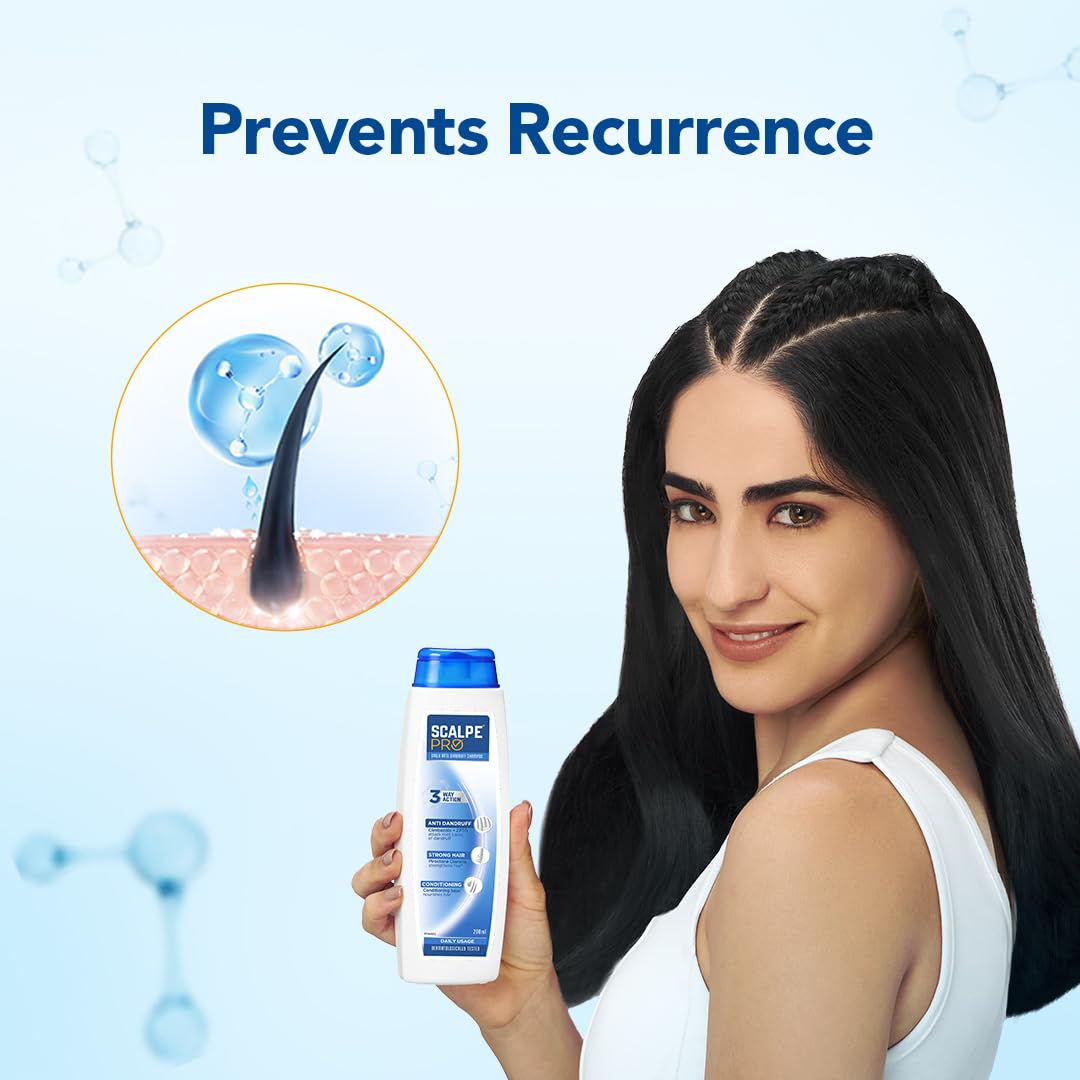 Scalpe Pro Daily Anti-Dandruff Shampoo | Removes Dandruff from Source | Prevents Itching & Irritation | Scalpe Science | Climbazole Formulation | Dermatologically Tested | For Women & Men | 100ml image 4