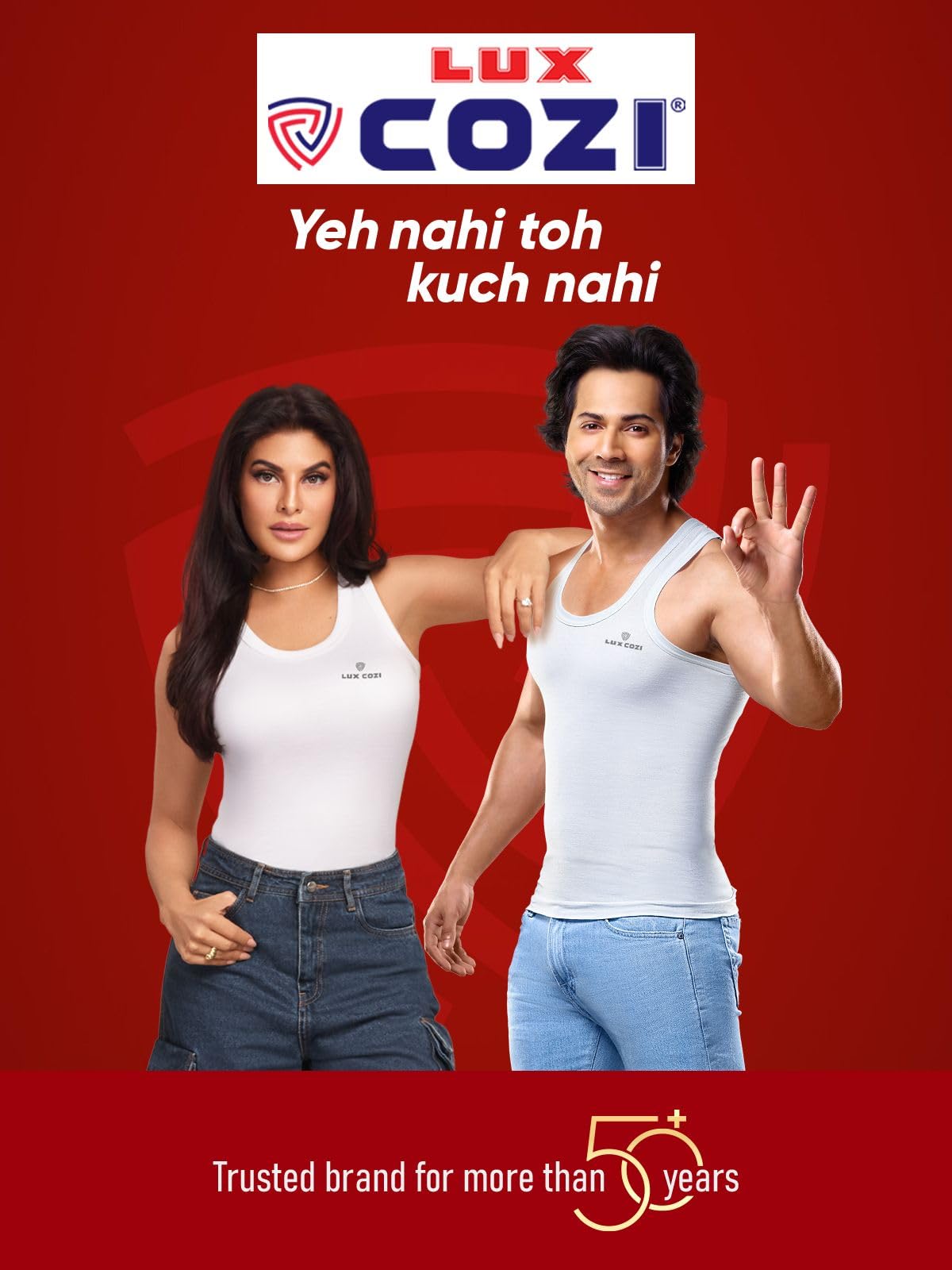 Lux Cozi Men's White Round Neck Sleeveless Cotton Regular Fit Vest (Pack of 3) image 4