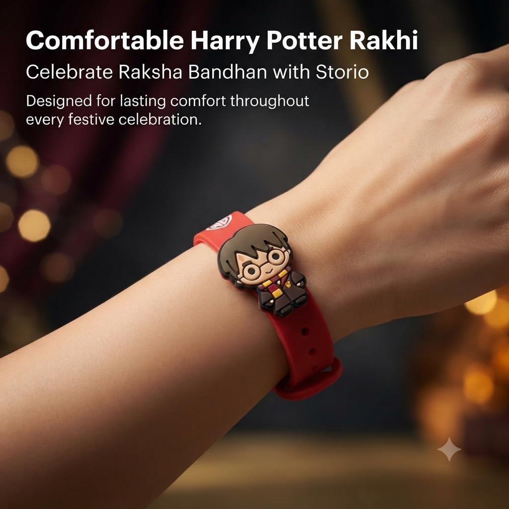 Storio Harry Potter Silicone Band Rakhi | Officially Licensed | Rakhi for Boys and Girls, Bhaiya, Bhai | Raksha Bandhan Gift image 3