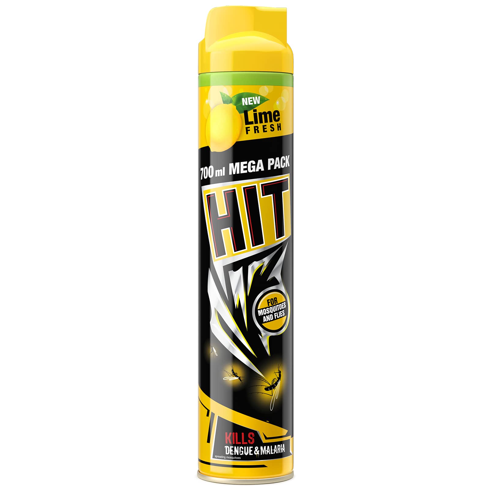 HIT Flying Insect Killer - Mosquito & Fly Killer Spray (700ml) | Lime Fragrance | Instant Kill | Protection from Dengue & Malaria, pack of 1