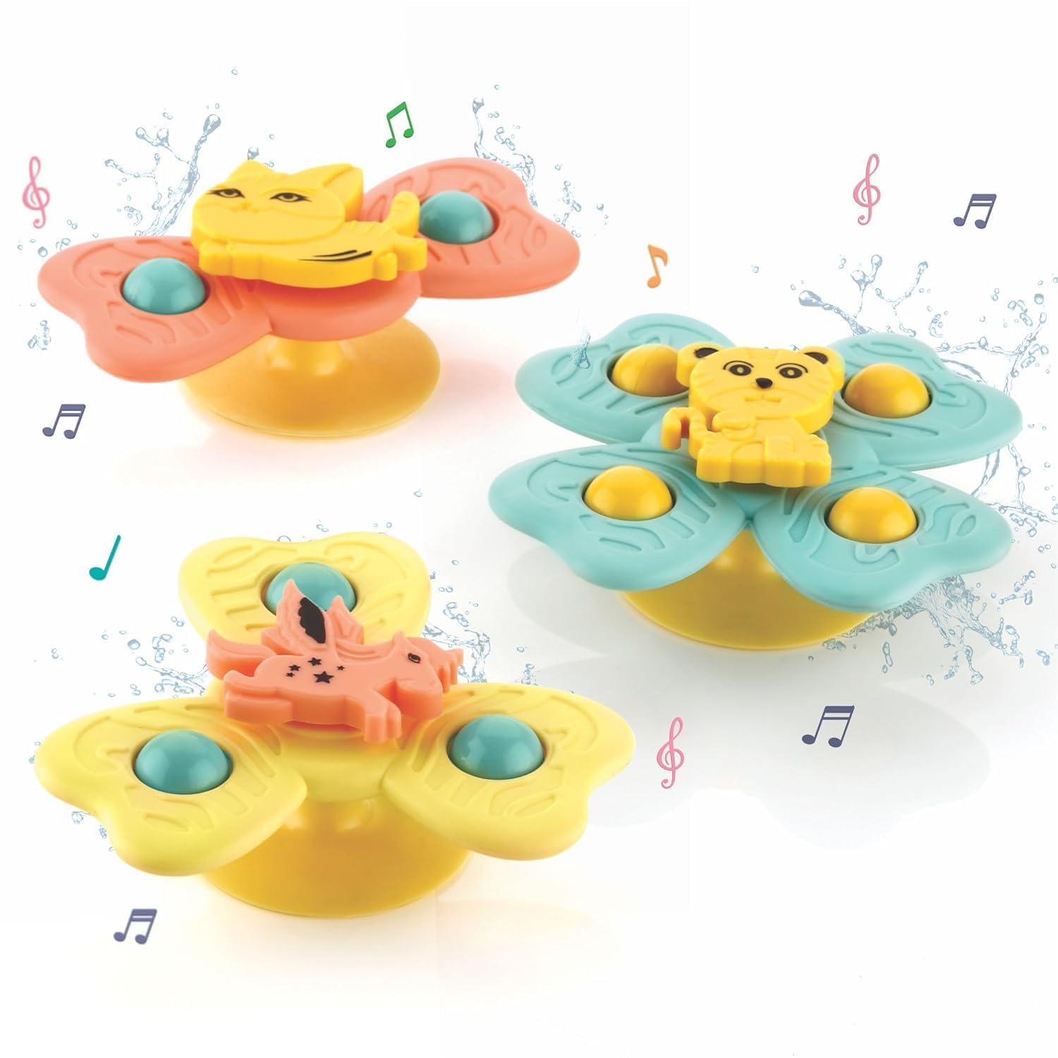 ToyTastic Baby Hand Spinner Toy, Cute Animal Design Fidget Spinner for Kids, Sensory Rotating Spinner Toy for Babies and Toddlers, Colorful Fun Activity Toy image 3