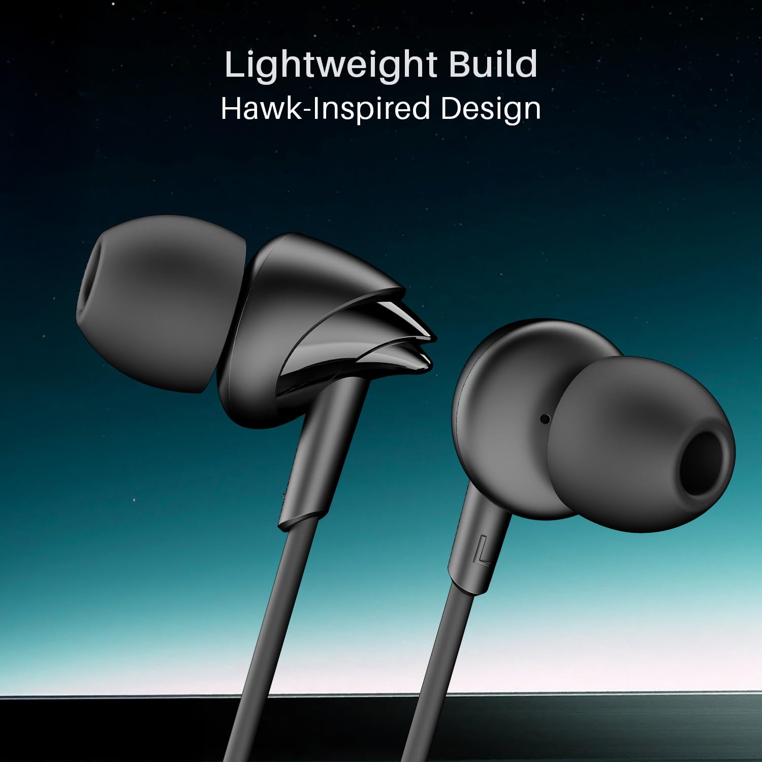 boAt Bassheads 300C Wired Earphones,Type-C Jack, 10mm Drivers, Signature Sound, in-Line Microphone, Integrated Controls, Voice Assistant & 120cm Cable (Active Black) image 5