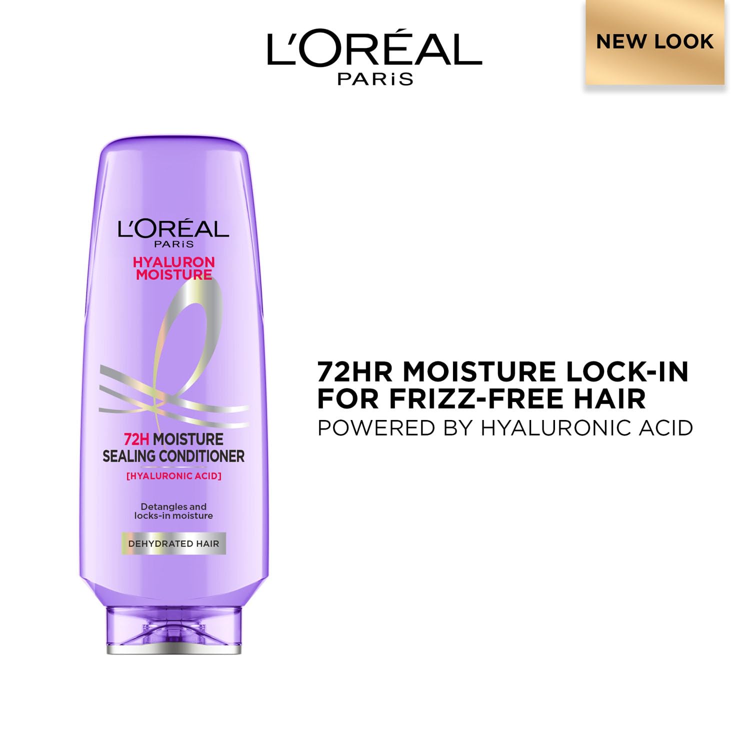 L'Oreal Paris Fresh Hyaluron Moisture 72HR Moisture Sealing Conditioner Powered By Hyaluronic Acid, For Frizz-Free, Hydrated And Bouncy Hair Full Of Life For All Hair Types | 175 Millilitres image 2