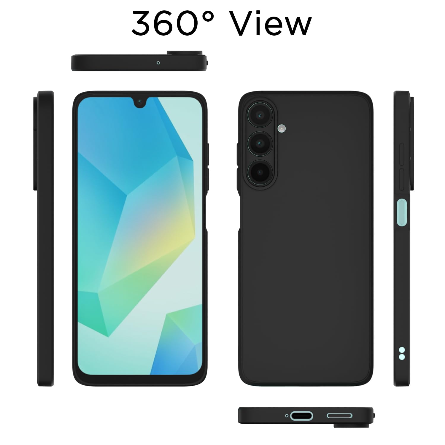 Pikkme Back Cover for Samsung Galaxy M17 5G / A17 5G / F17 5G | Camera Protection Shockproof Soft Matte Silicone Bumper Case (Black) image 4