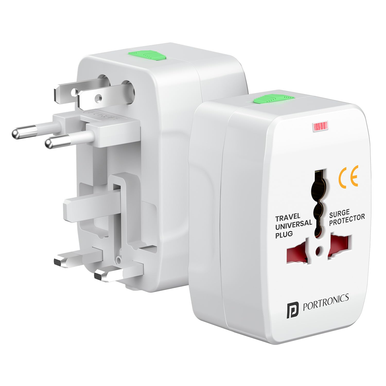 Portronics Juicemate Go Universal Travel Adapter with 6A AC Socket Output,Universal AC Socket, All in One International Travel Fast Charging Adapter,Suitable for 180+ Countries US,UK,EU,AUS,Etc