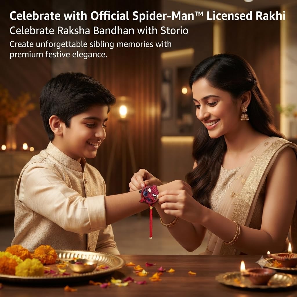 Marvel Spider-Man Metal Fidget Spinner Rakhi | Officially Licensed | 2 in 1 Toy and Rakhi | Rakhi for Boys, Bhaiya, Bhai | Raksha Bandhan Gift image 5