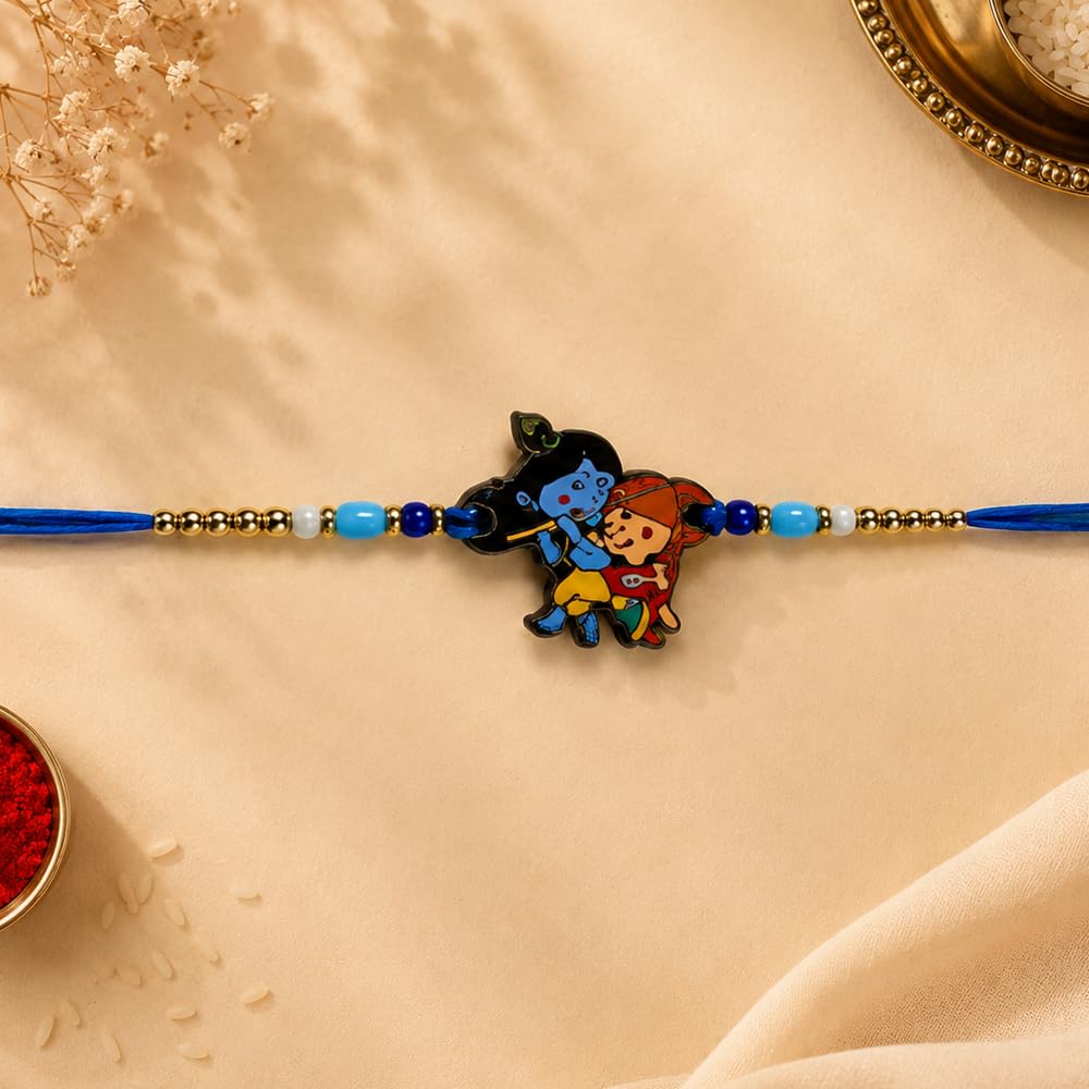 Radha Krishna Kids Rakhi with Color kit image 2