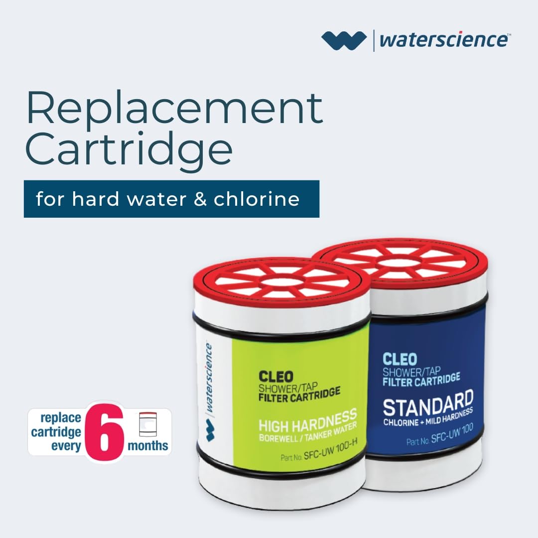 WaterScience Replacement Cartridge for CLEO Shower and Tap Filter for Hard Water | Borewell/Tanker Water Cartridge | Hard Water Softener image 4
