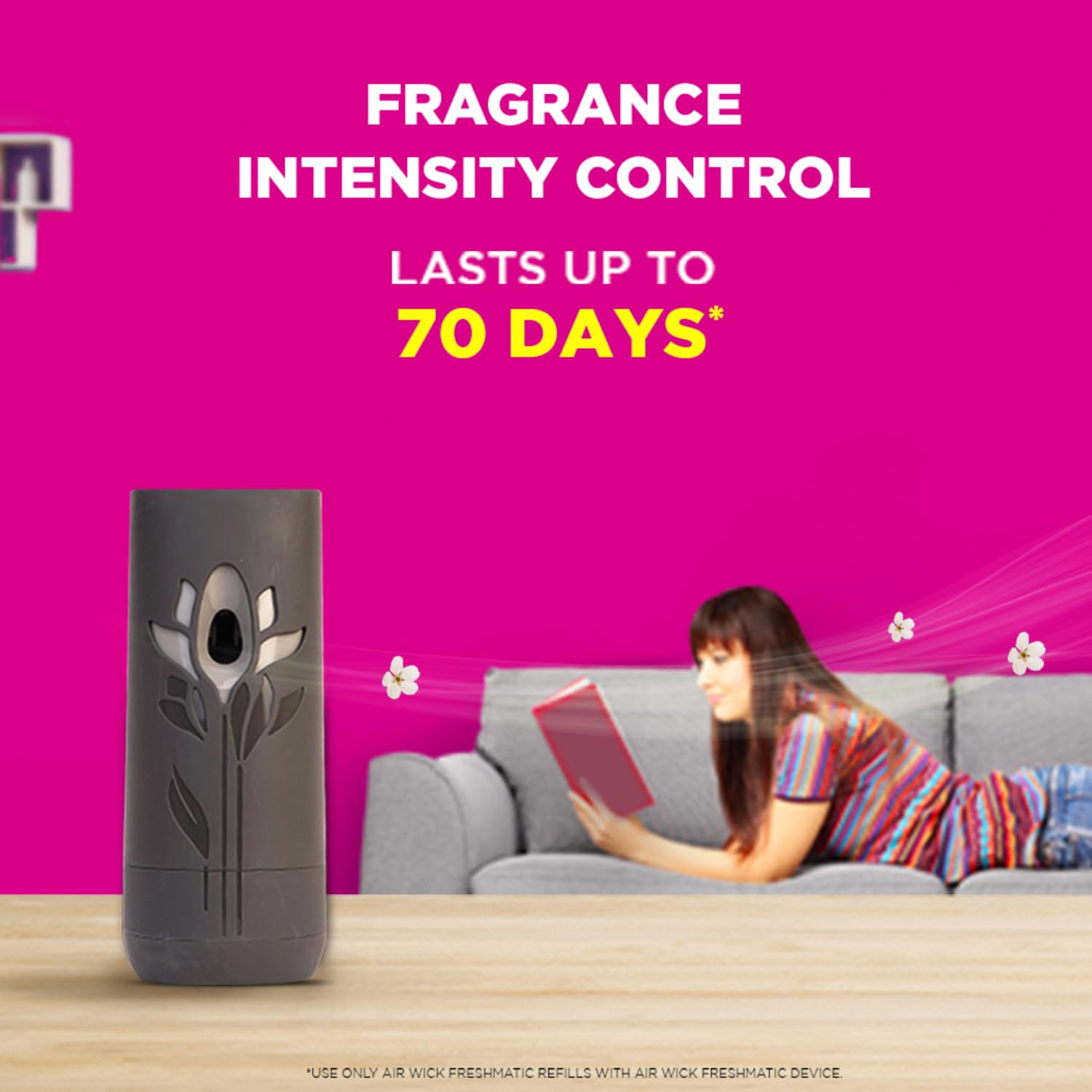 Air Wick 250 ml - Vanilla & Muskmelon (Summer Delights), Refill + Automatic Spray| Freshmatic Air Freshener Kit | 2600 Sprays Guaranteed | Automatic Room Freshener, Bathroom Freshener and Room Spray image 4