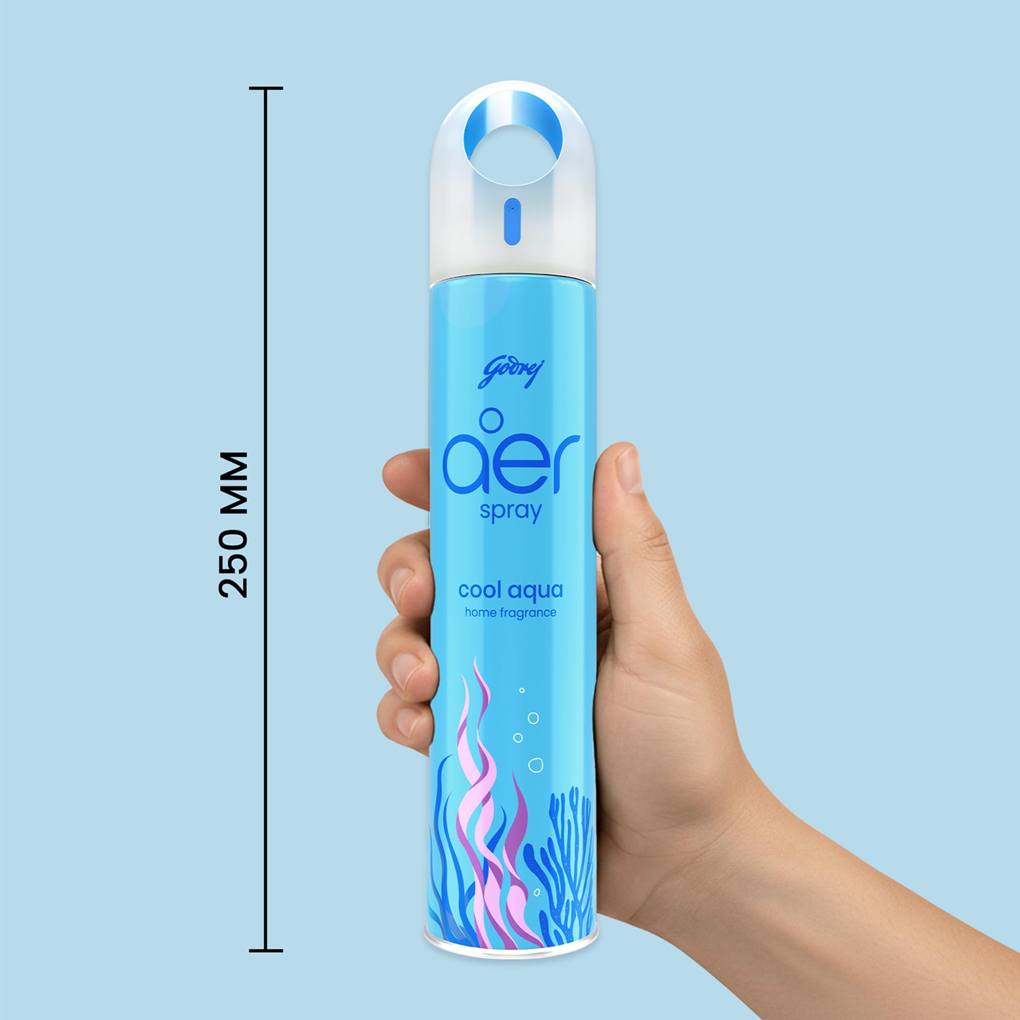 Godrej aer Spray | Room Freshener for Home & Office - Cool Aqua (200 ml) | Long-Lasting Fragrance image 2