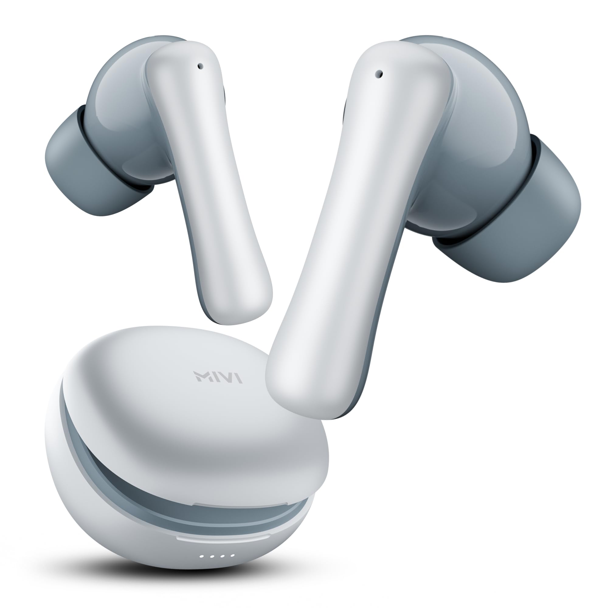 Mivi DuoPods Marathon Earbuds [New Launch], 70 Hours Playtime, AI-ENC for HD Calls, 13mm Drivers, IPX 4.0, BT v5.3, Made in India True Wireless Bluetooth Ear Buds