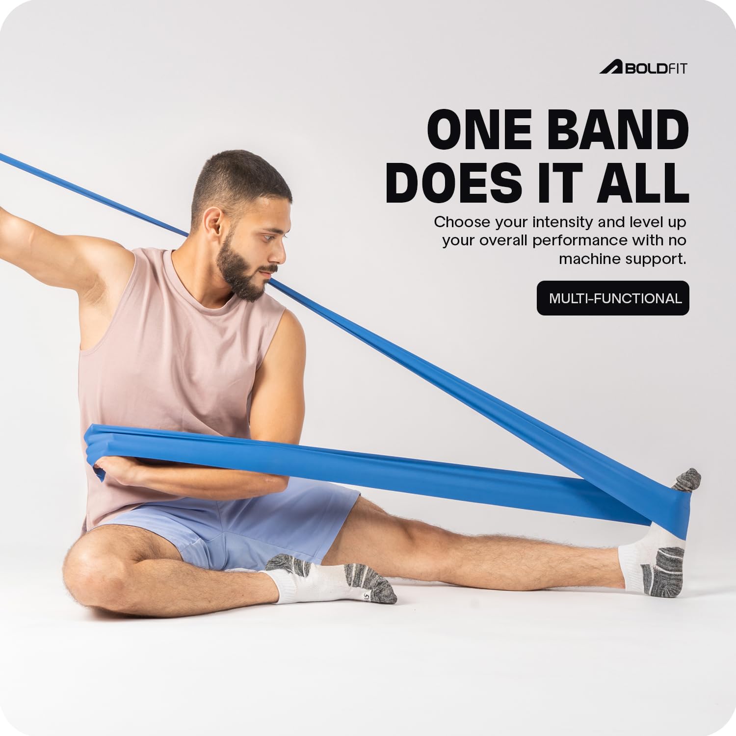 Boldfit Resistance Bands for Workout for Women Pilate Bands for Home Exercise Thera Band Toning Exercise for Gym Latex Band Theraband for Fitness, Stretching, Yoga for Men & Women (Light) 1.8 Kg Red image 5