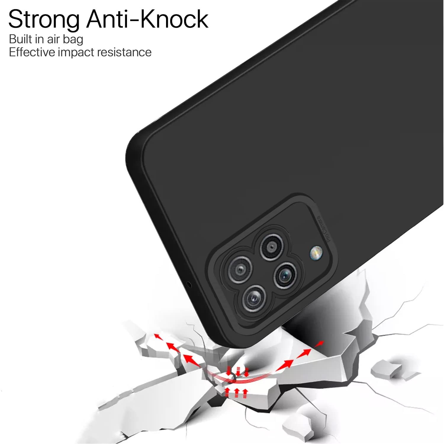 Pikkme Samsung Galaxy M12 / A12 / F12 Back Cover Soft Matte Liquid Silicone TPU | Camera Protection | Shockproof Slim Back Case for Samsung Galaxy M12 / A12 / F12 (Black) image 4