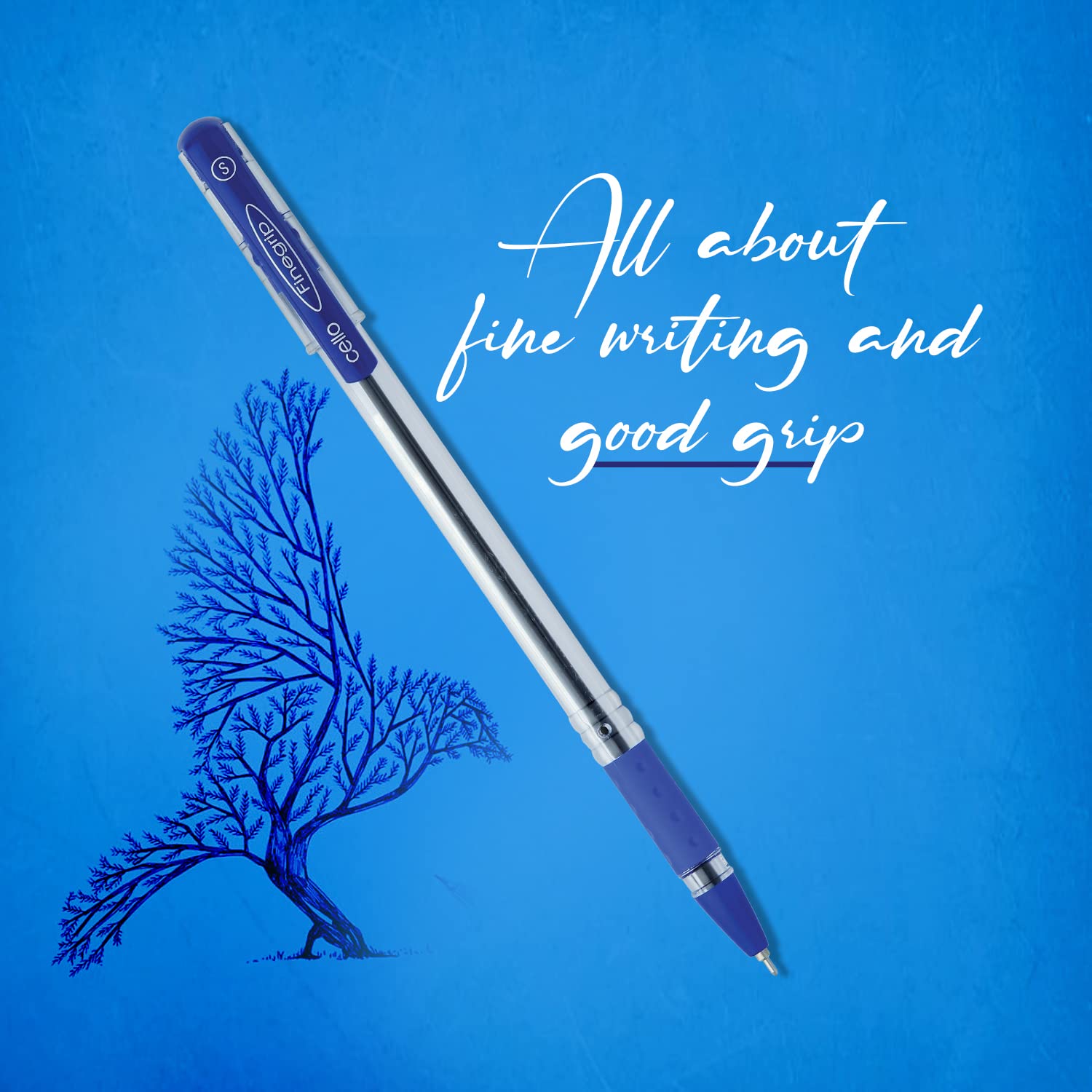 Cello Finegrip Ball Pen Set - Pack of 25 (Blue) image 4