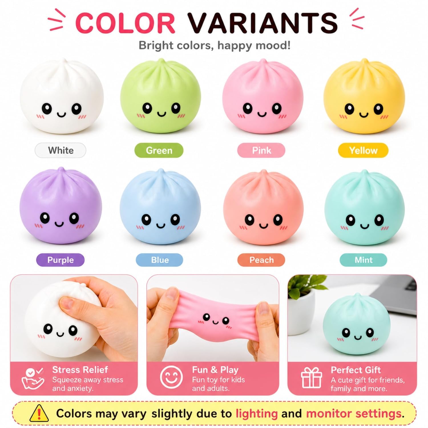 Dumpling Squishy Mystery Box | Cute Big Squishy Dumpling Stress Ball | Fidget Sensory Toy for Adults Anxiety Relief Cute Big Squishy Dumpling Stress Ball Squishy Dumpling Squishy Stress Relief image 5