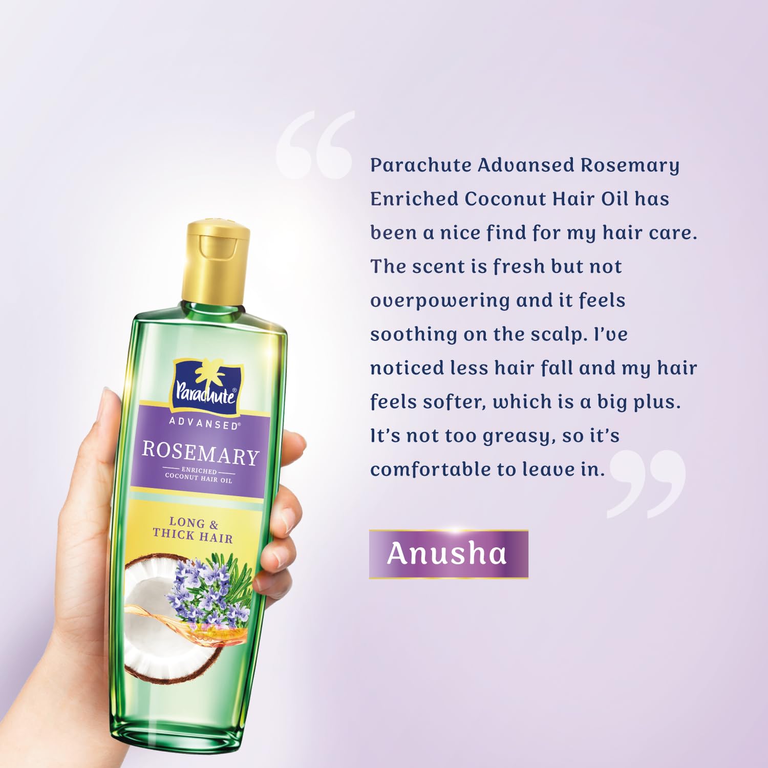 Parachute Advansed Rosemary-enriched Coconut Hair Oil| Rosemary Hair Oil| Superfoods Magic| Long & Thick Hair|300 Ml image 4