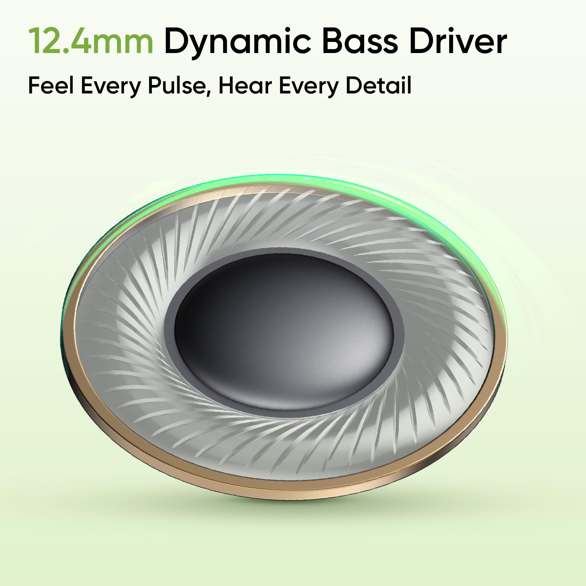 realme Buds N1 True Wireless in-Ear Earbuds with 46dB Hybrid ANC, 360° Spatial Audio, 12.4mm Dynamic Bass Driver, Upto 40Hrs Battery and Fast Charging (Energizing Green) image 4