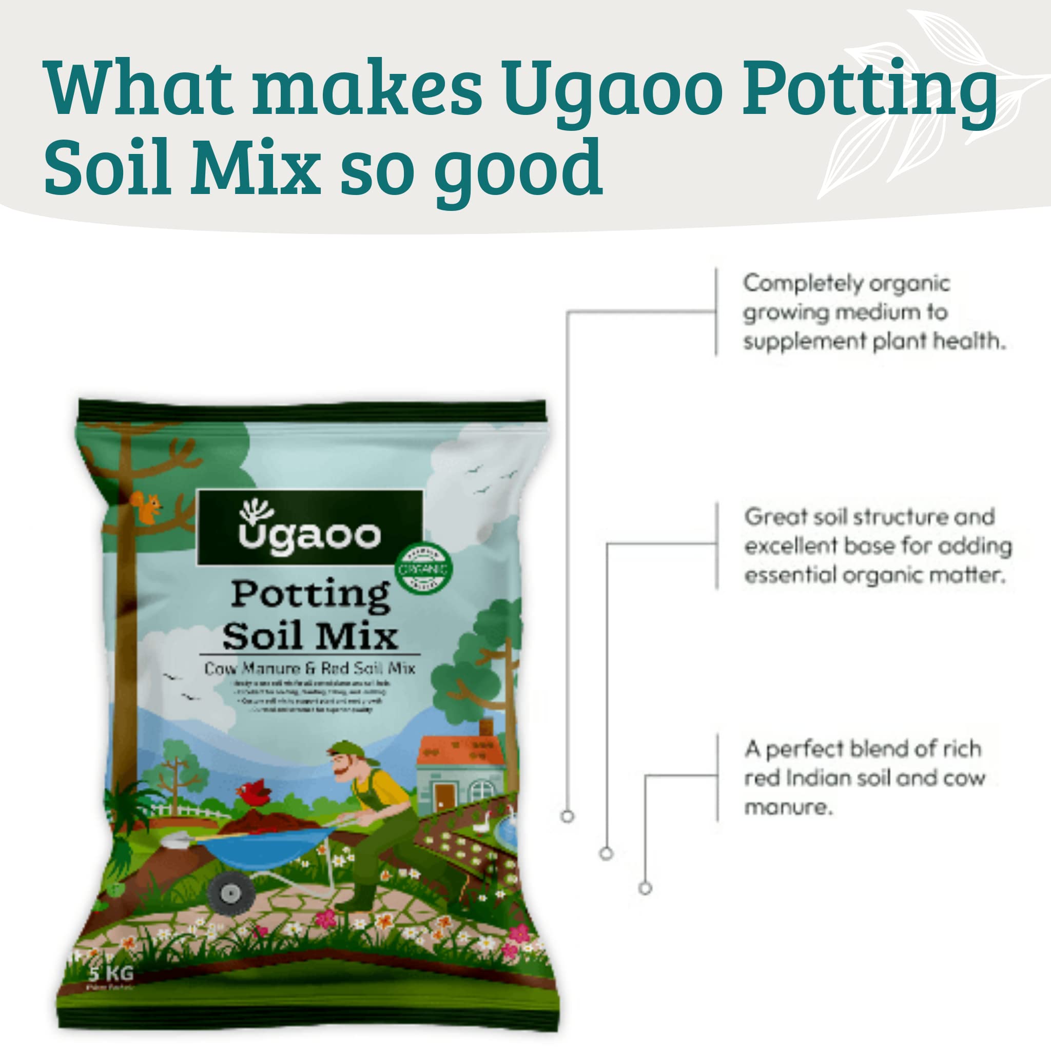 Ugaoo Organic Potting Garden Soil Mix for Plants Home Garden 5 Kg image 5