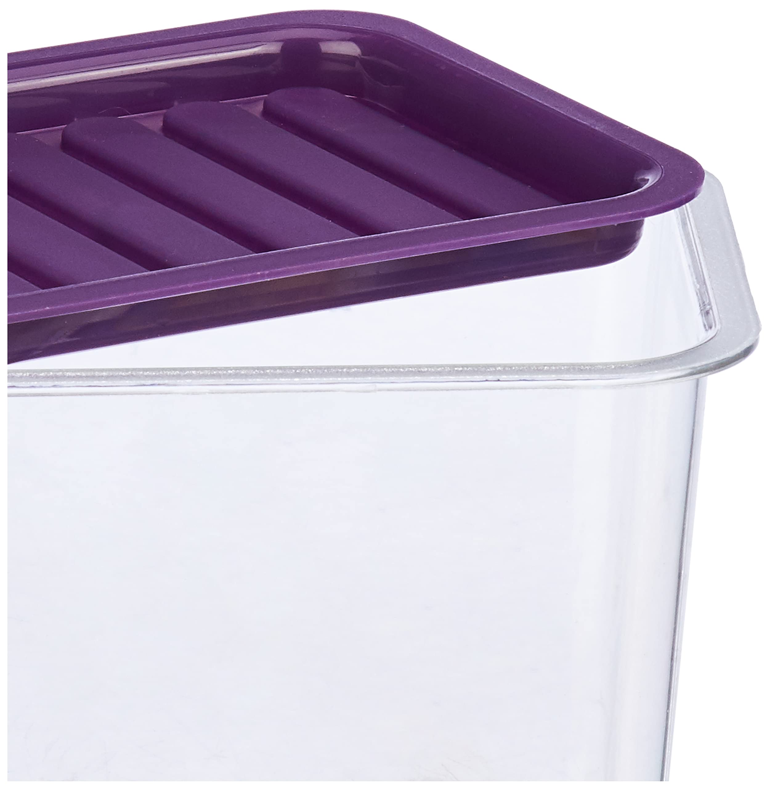 Amazon Brand - Solimo Plastic Multi-Purpose Fridge Storage Container with Handle & Lid I Fruit & Vegetable Basket I BPA Free I Food Grade| 1100 Ml Set of 6| Multicolor image 5