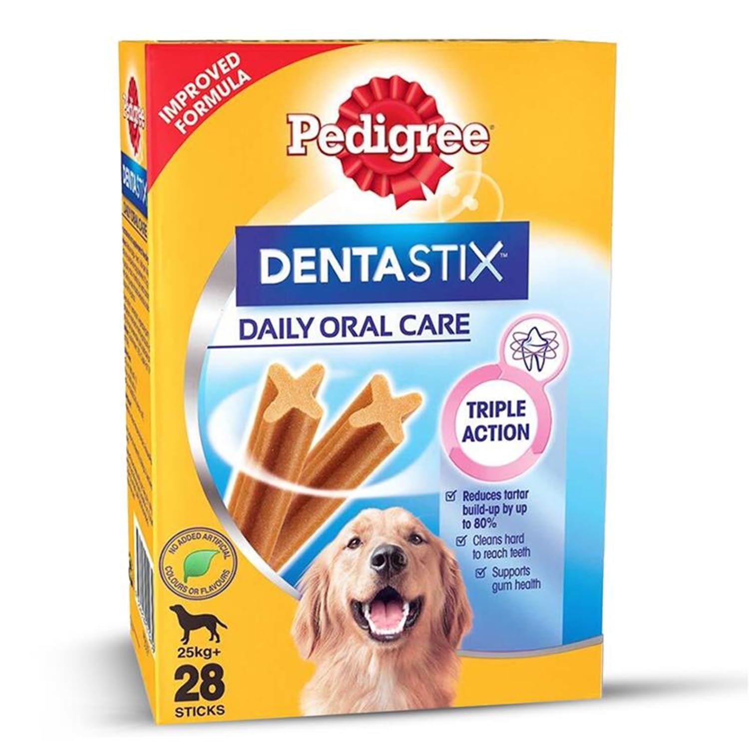 Pedigree Dentastix Oral Care Dog Treat, Adult Large Breed (25+ kg), 1.08 kg, Recommended by Vets, Supports Gum Health, Reduces Risk of Gum diseases