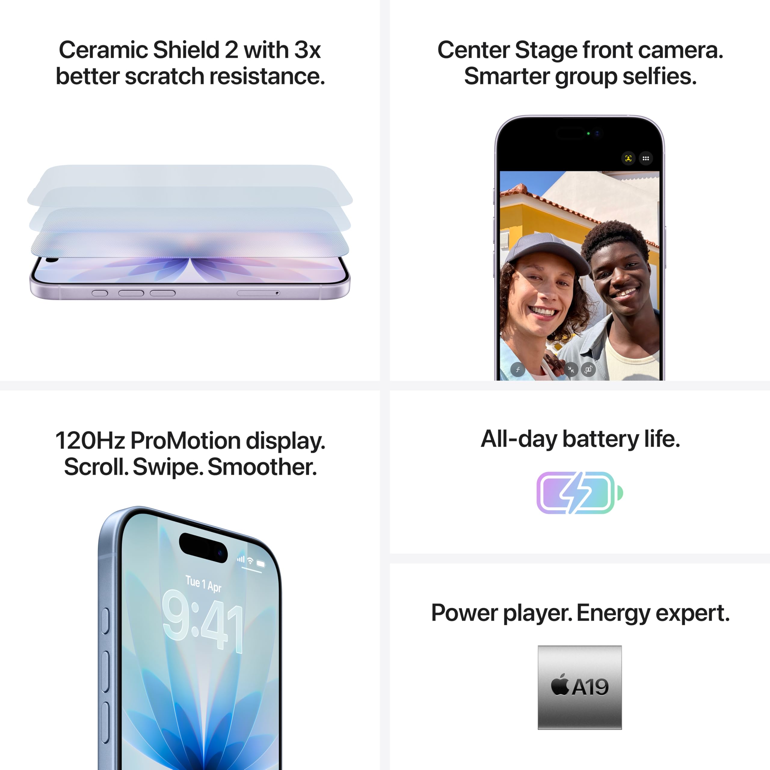 Apple iPhone 17 256 GB: 15.93 cm (6.3″) Display with Promotion, A19 Chip, Center Stage Front Camera for Smarter Group Selfies, Improved Scratch Resistance, All-Day Battery Life; Black image 4