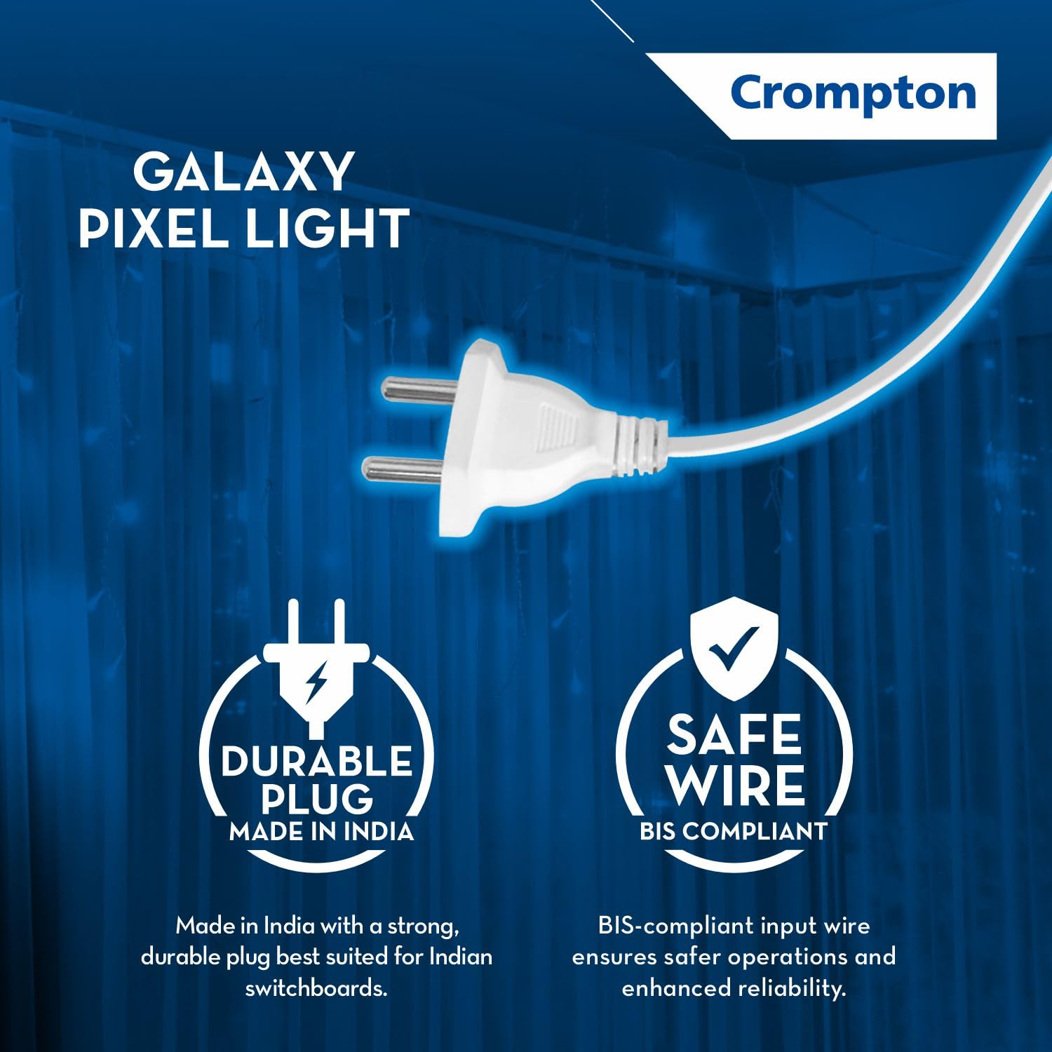 Crompton Galaxy Pixel Ladi Light 3W, 10m | Warm White, Pack of 1 image 4