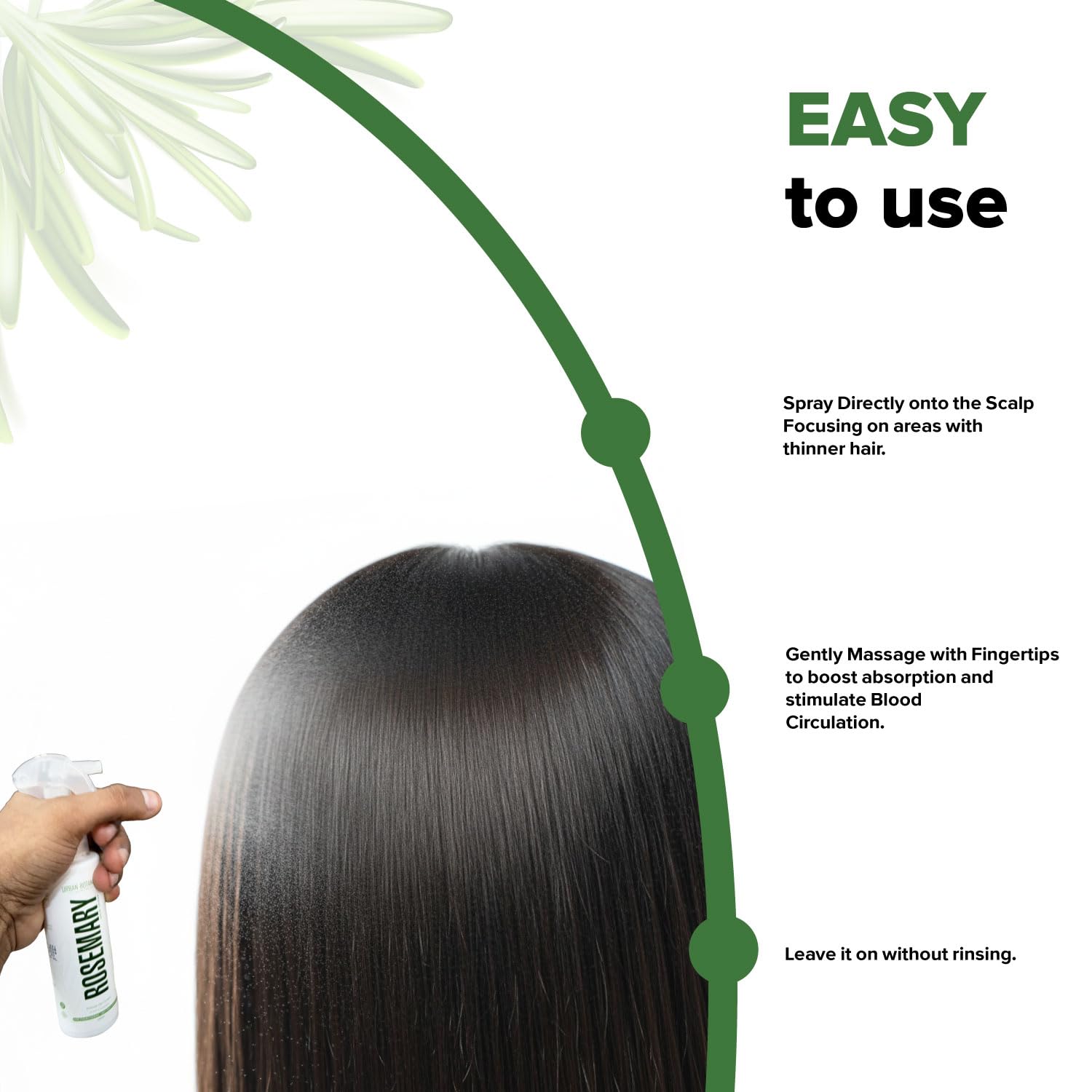 UrbanBotanics Rosemary Water Spray for Hair Growth | Rice Water Extract ,Redensyl & Anagain | Hair Regrowth | Instant Shine | Strengthens Hair Roots & Strand | Anti Hair Fall Cooling & Relaxing | All Hair Types, 100ml image 4