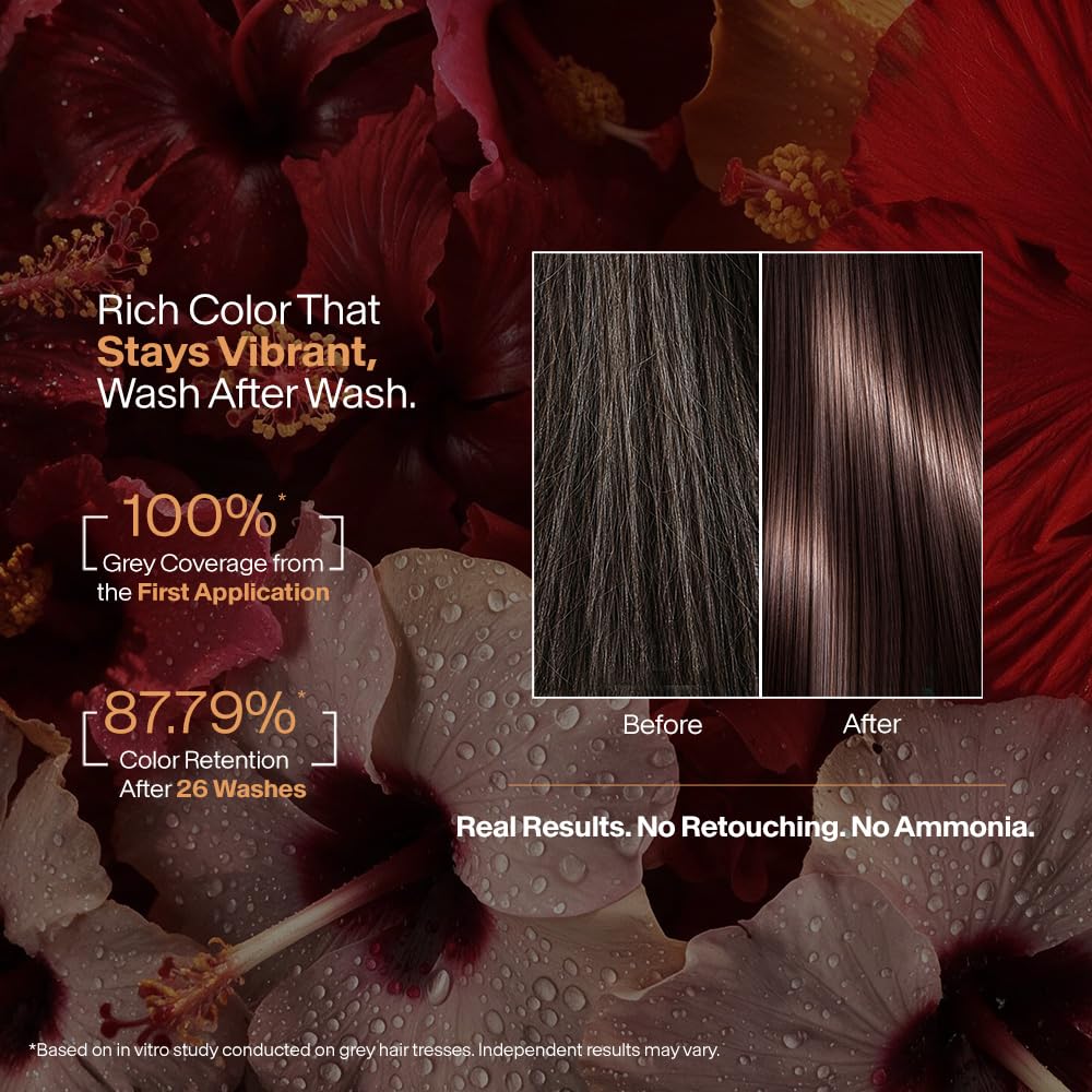 Biotique Herbcolor Conditioning Hair Colour l Ammonia Free Hair Color l 9 Organic Herbal Extracts l Natural and Healthy Shine l 50g + 110ml| Darkest Brown 3N (Pack of 1) image 3