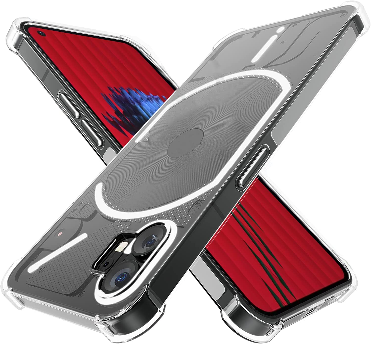 TheGiftKart Crystal Clear Back Cover Case for Nothing Phone 1 | 360 Degree Protection | Shock Proof Design | Transparent Back Cover Case (PC & TPU, Transparent Bumper)