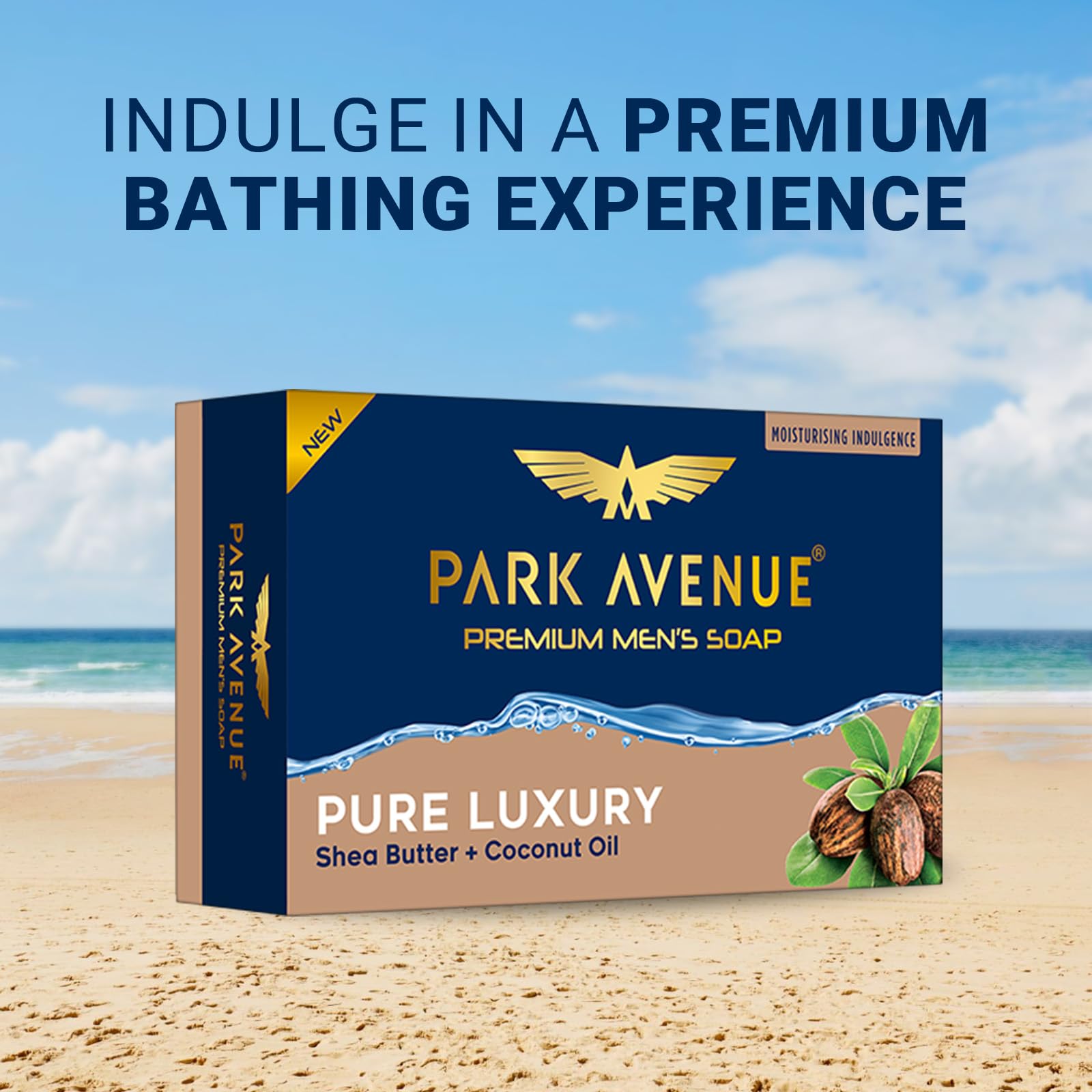 Park Avenue Premium Men’s Soaps for Bath – Pure Luxury | 125g (Pack of 4) | Enriched with Shea Butter & Coconut Oil | Grade 1 Soap | For All Skin Types image 3