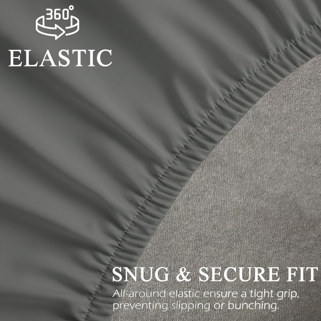 Trance 100% Waterproof Premium Cotton Feel Mattress Protector King Size 78x72 Inches | Breathable and Hypoallergenic Ultra Soft Fitted Bed Protector Cover (78