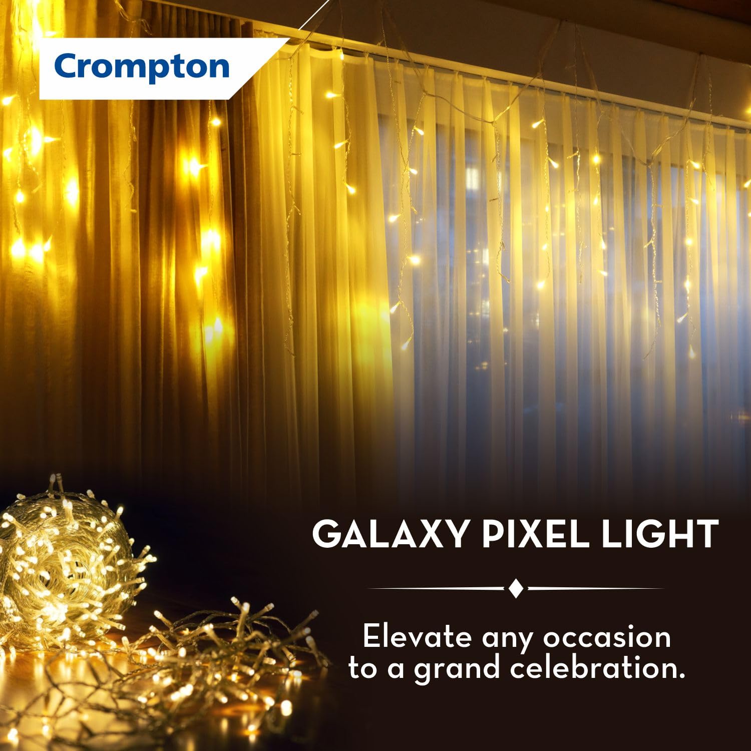 Crompton Galaxy Pixel Ladi Light 3W, 10m | Warm White, Pack of 1 image 2
