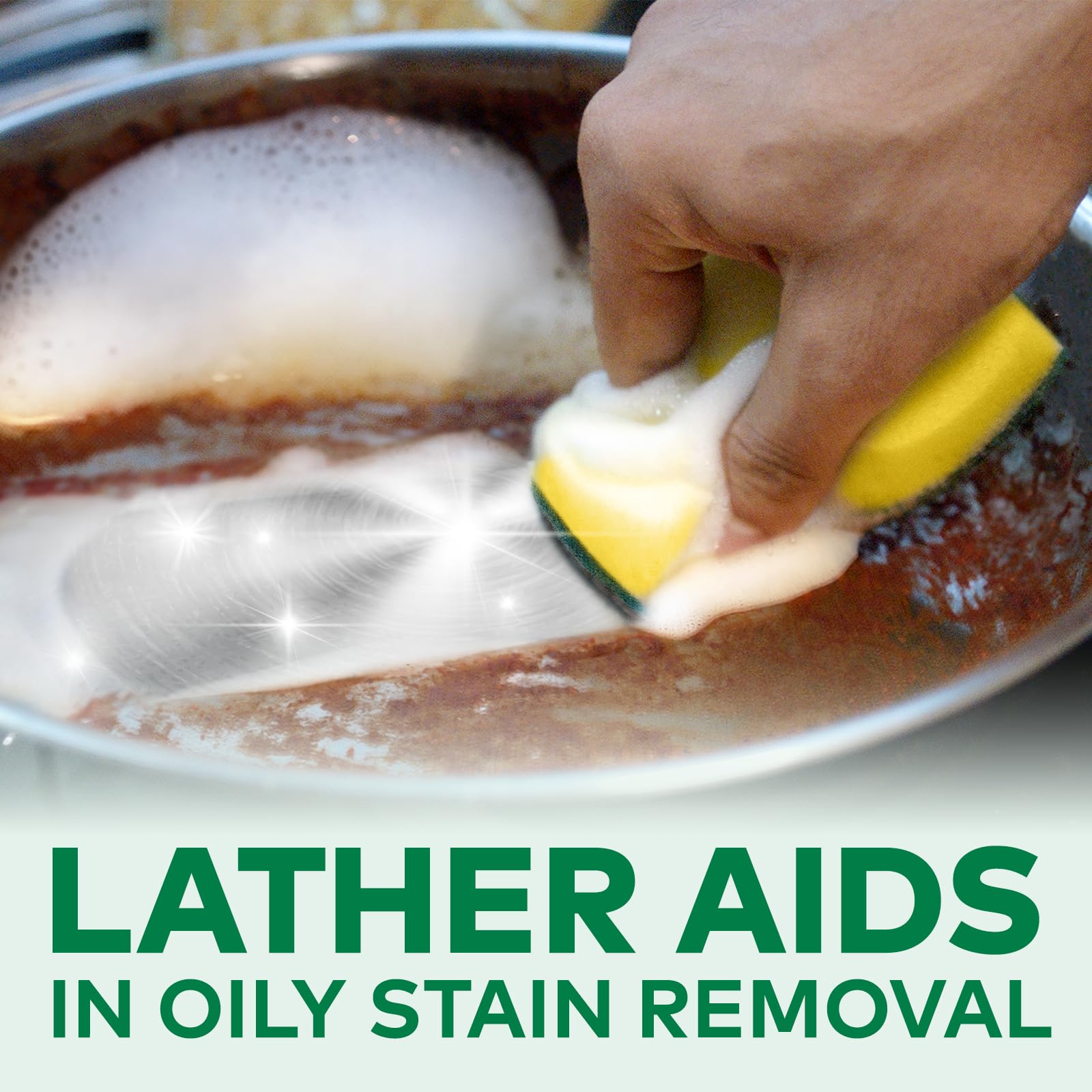 Scotch Brite Scrub Sponge -Pack of 3 for everyday utensil cleaning (Kitchen Scrubber with Sponge) image 4