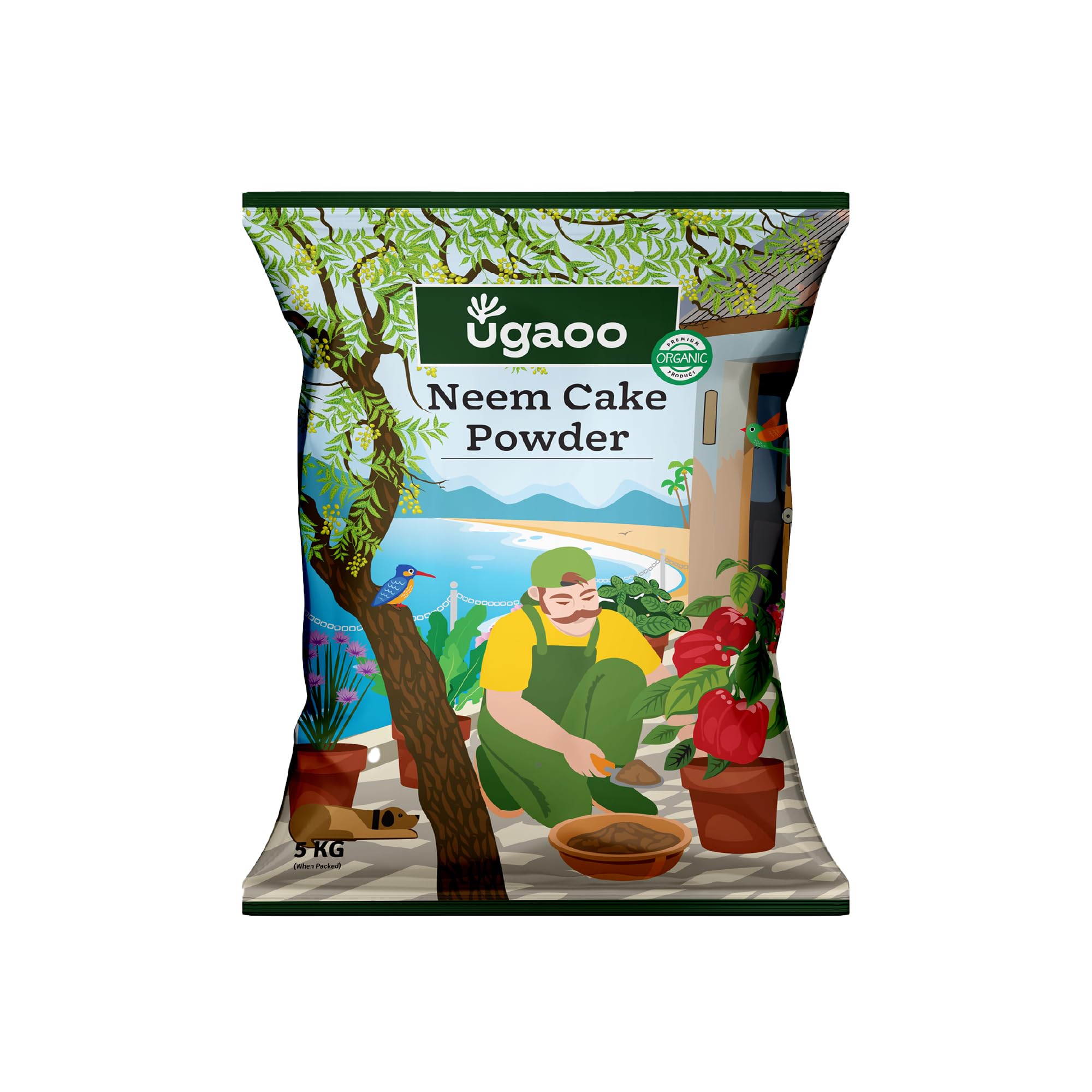 Ugaoo Neem Cake Powder for Plants 5 Kg - Organic Fertilizer & Pest Repellent