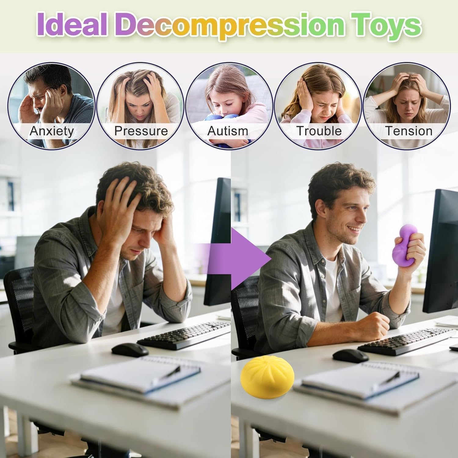 DaMpLiNg Squisy Ball | DaMpLiNg Squishy Mystery Box | Cute Big DaMpLiNg Stress Ball | Fidget Sensory Toy for Adults Anxiety Relief (DD1) image 2